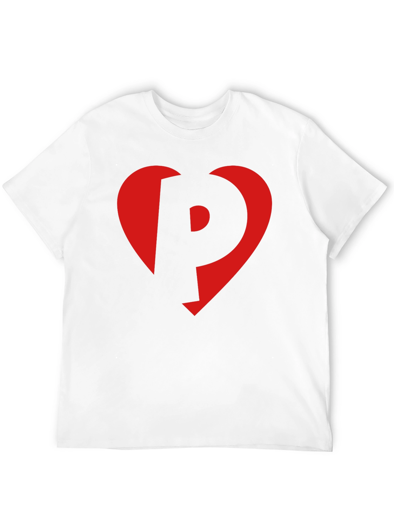 Heart P Graphic Tee - Stylish Black Cotton T-Shirt