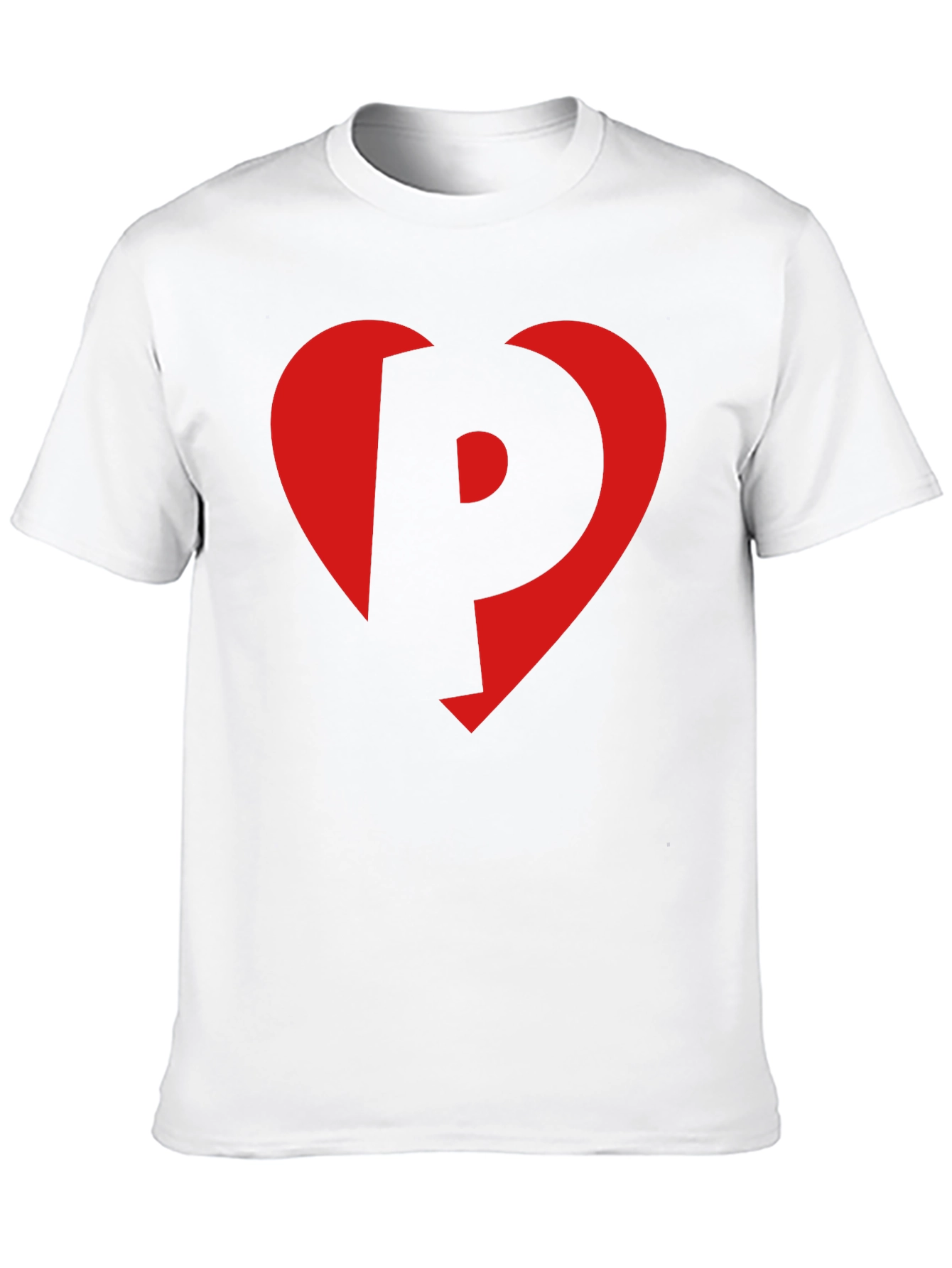 Heart P Graphic Tee - Stylish Black Cotton T-Shirt