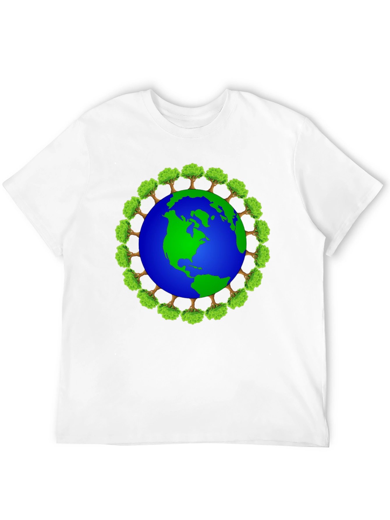 Earth Globe Tree Ring Graphic T-Shirt