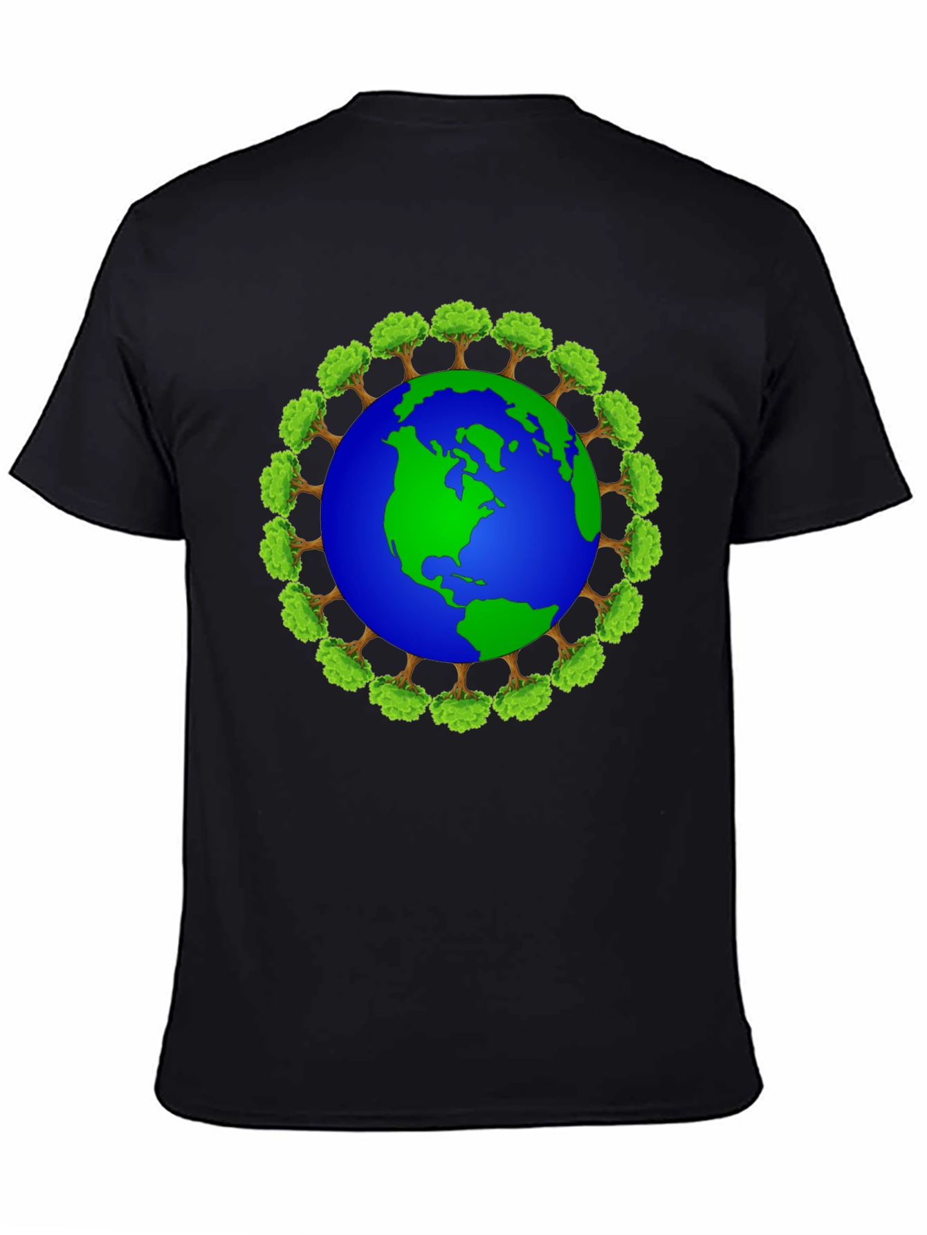 Earth Globe Tree Ring Graphic T-Shirt