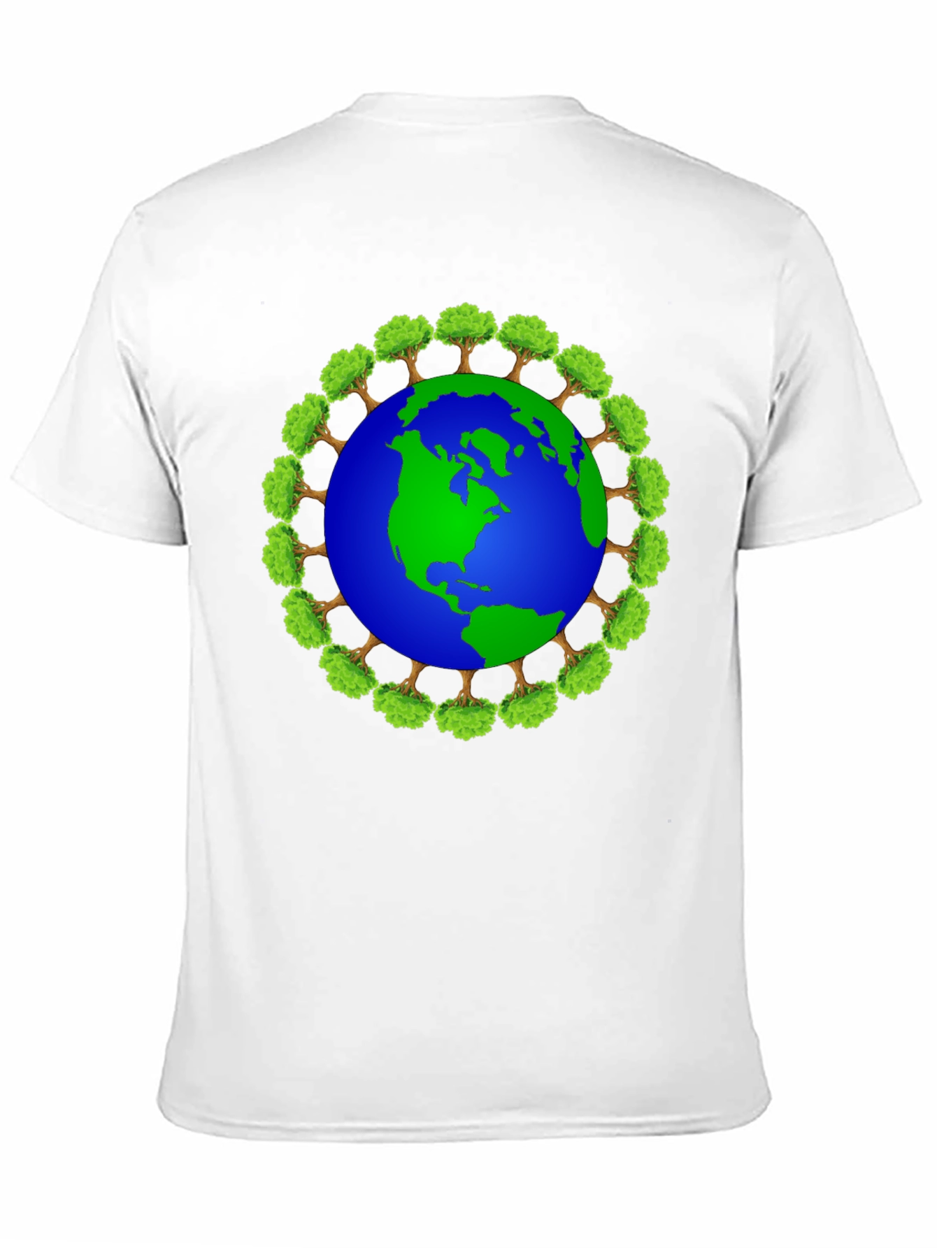 Earth Globe Tree Ring Graphic T-Shirt