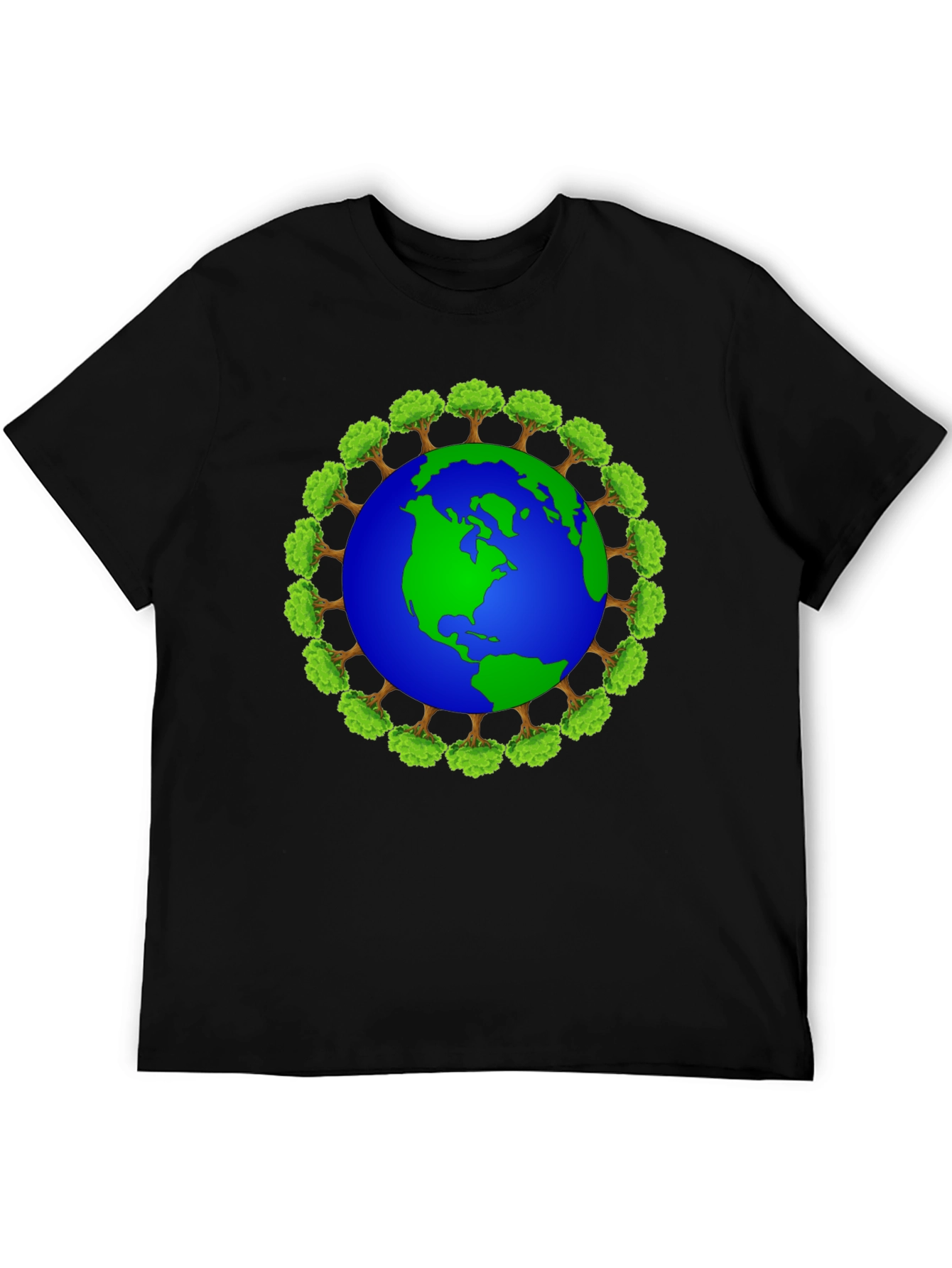 Earth Globe Tree Ring Graphic T-Shirt