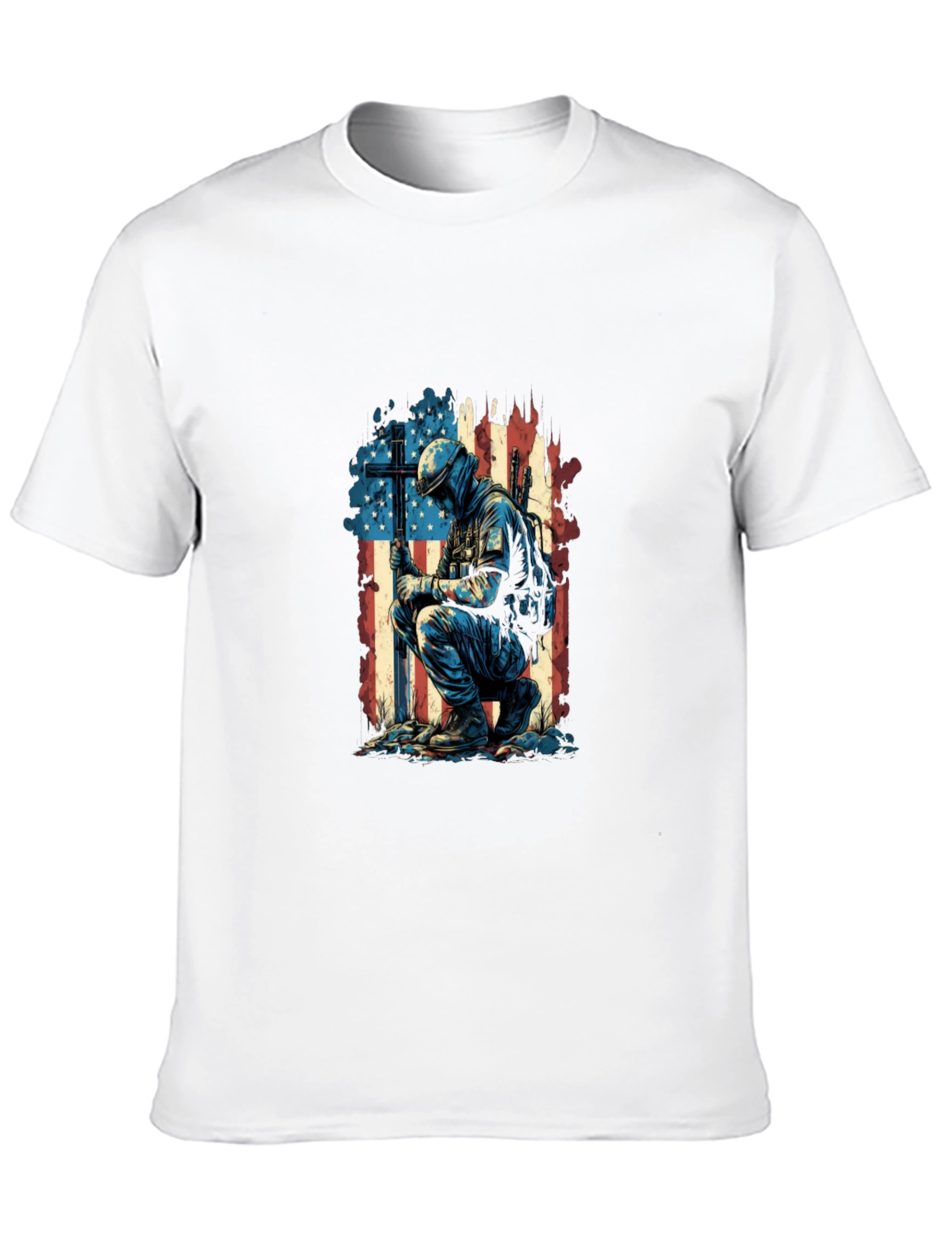 Patriotic Soldier Graphic T-Shirt
