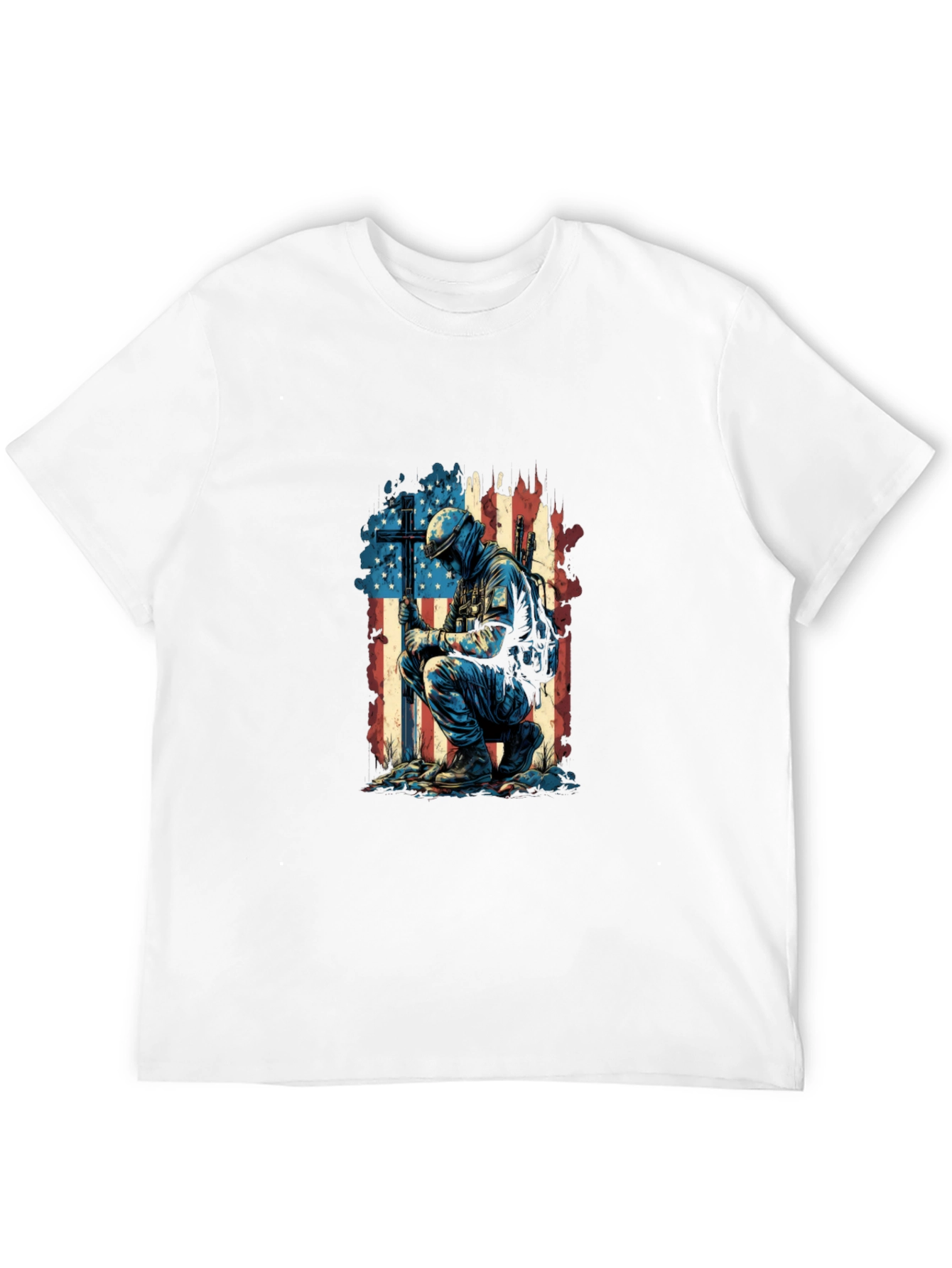 Patriotic Soldier Graphic T-Shirt