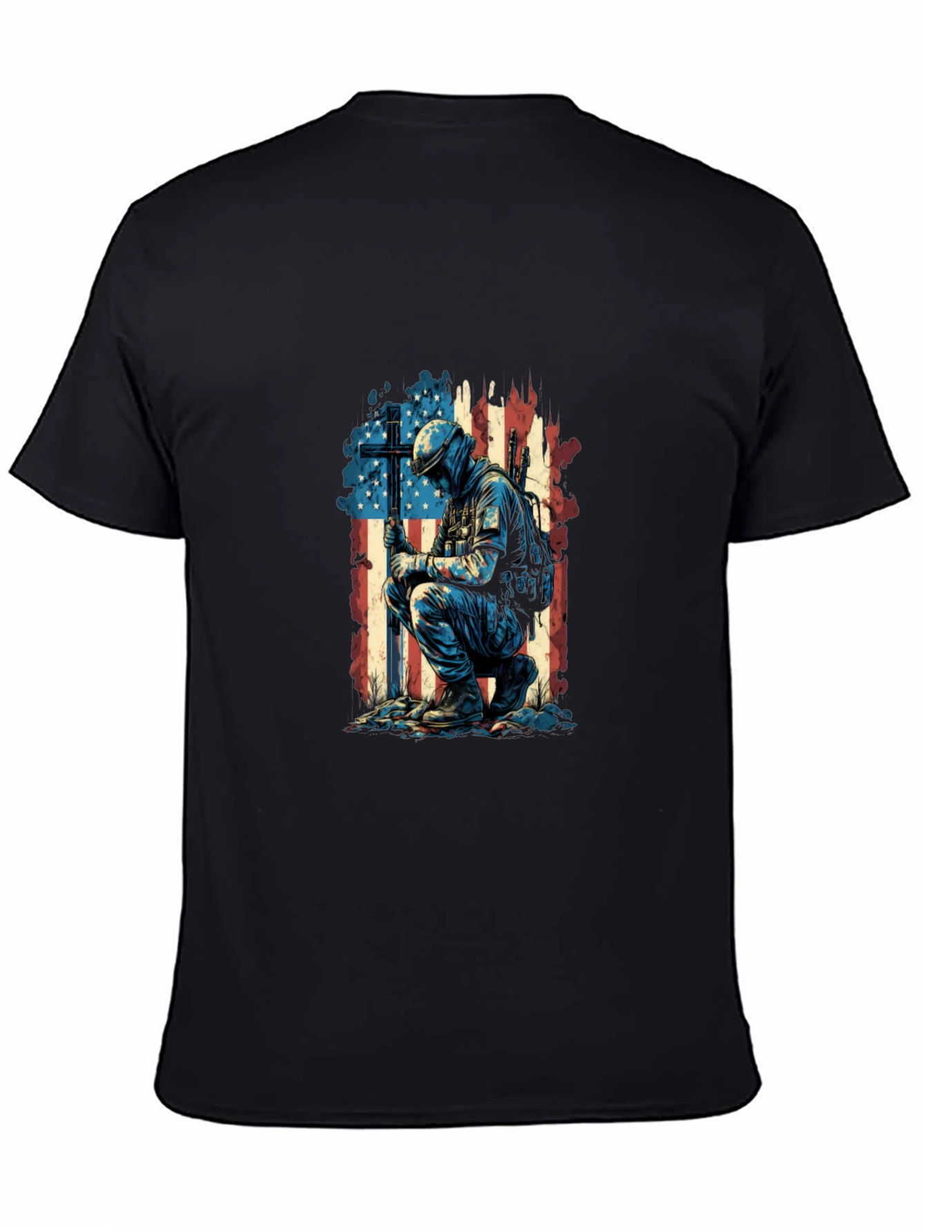 Patriotic Soldier Graphic T-Shirt