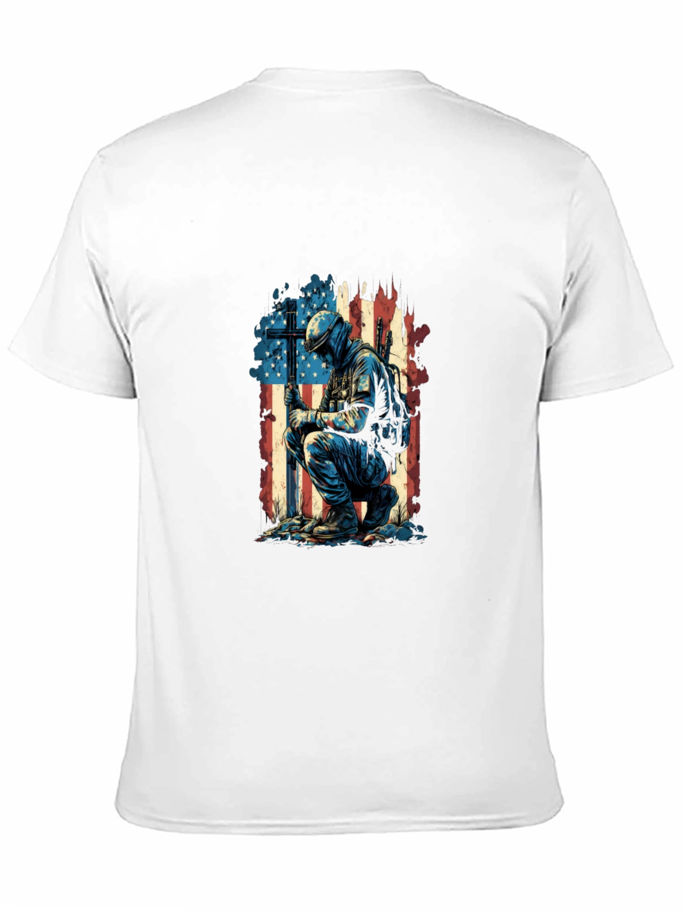 Patriotic Soldier Graphic T-Shirt