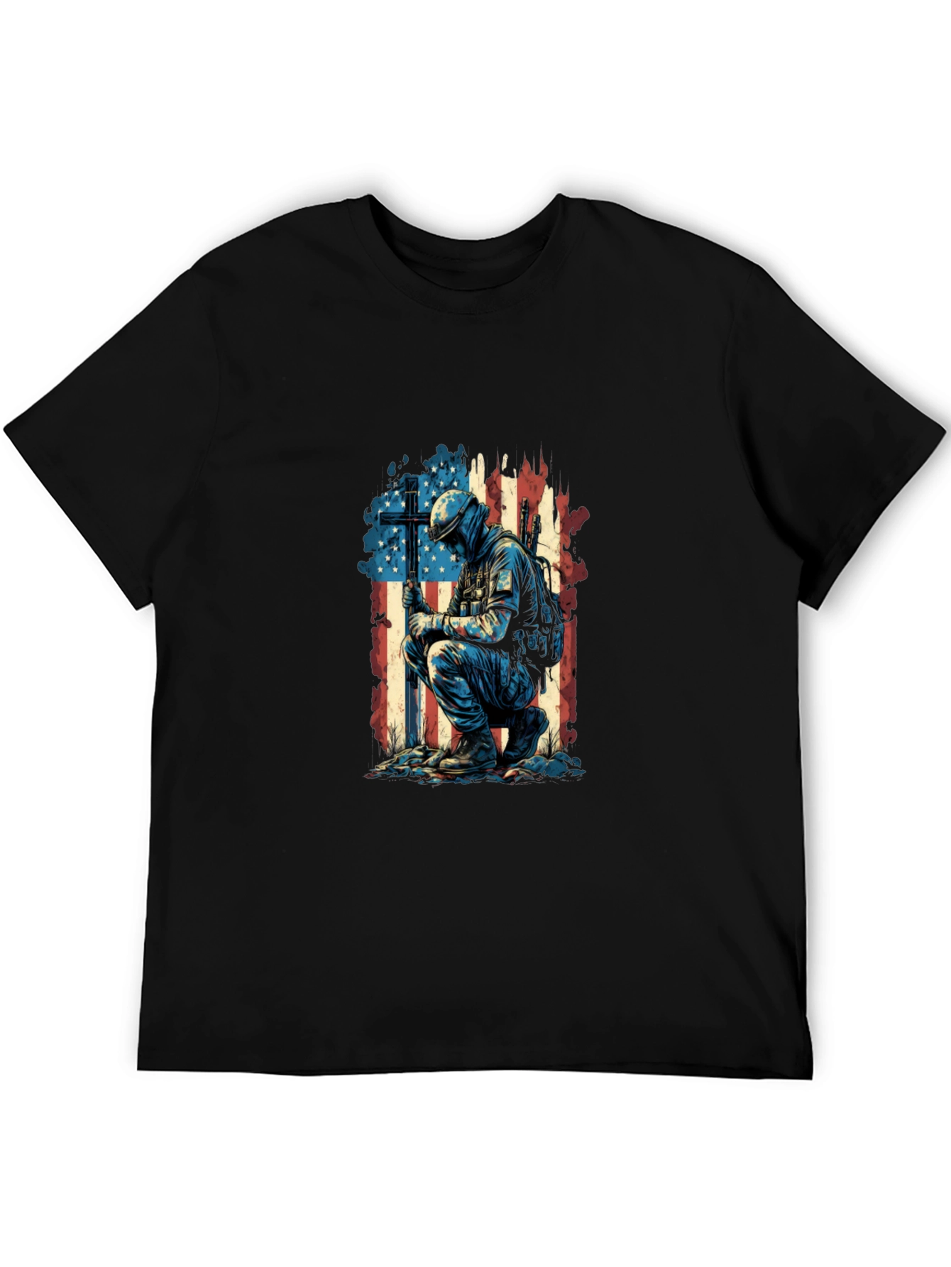 Patriotic Soldier Graphic T-Shirt