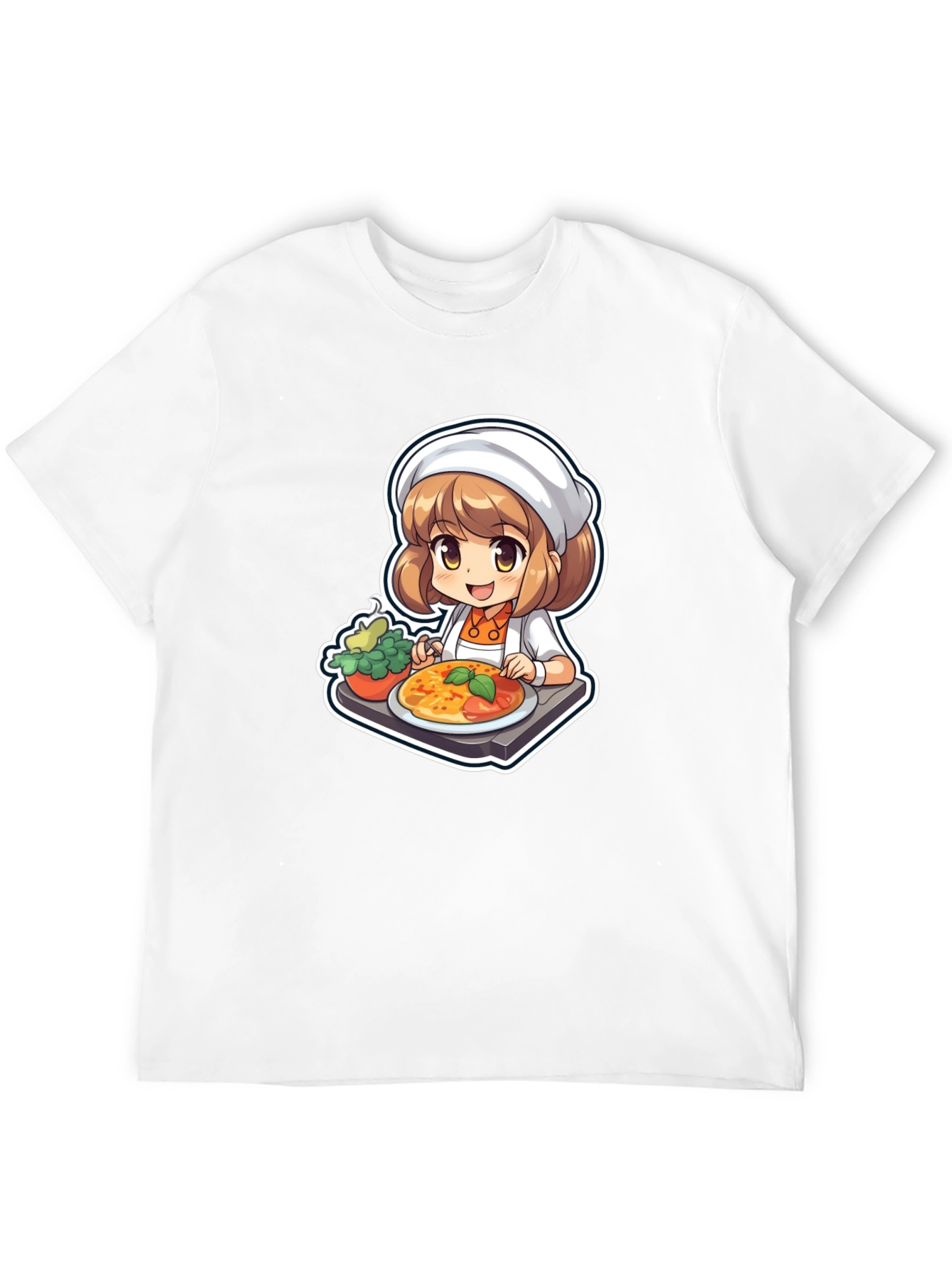 Chef Girl T-Shirt - Cute Anime Cook Design