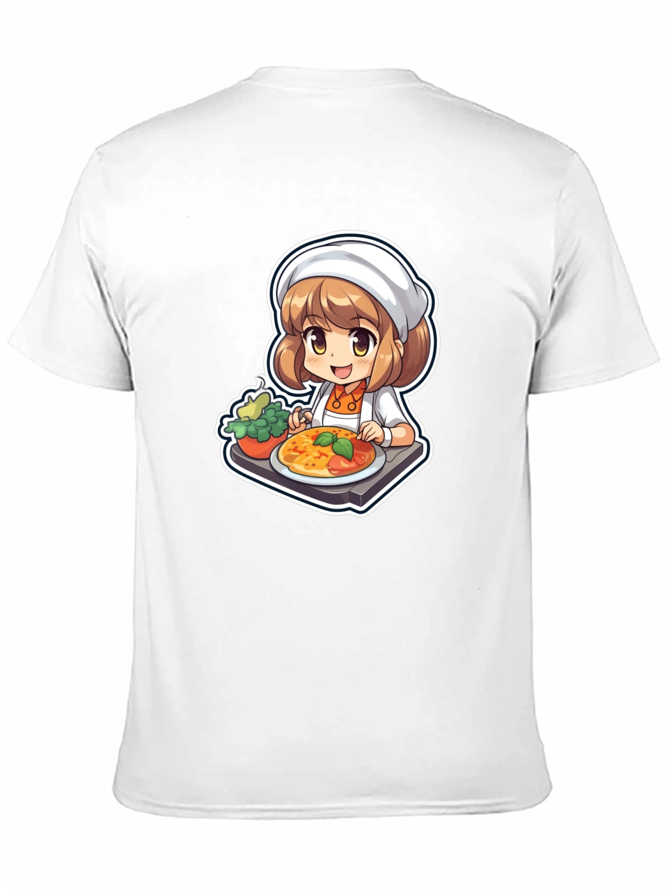Chef Girl T-Shirt - Cute Anime Cook Design