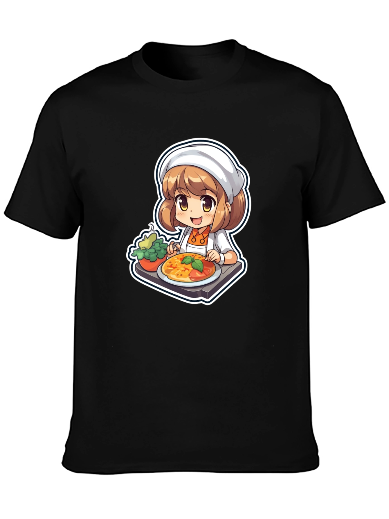 Chef Girl T-Shirt - Cute Anime Cook Design