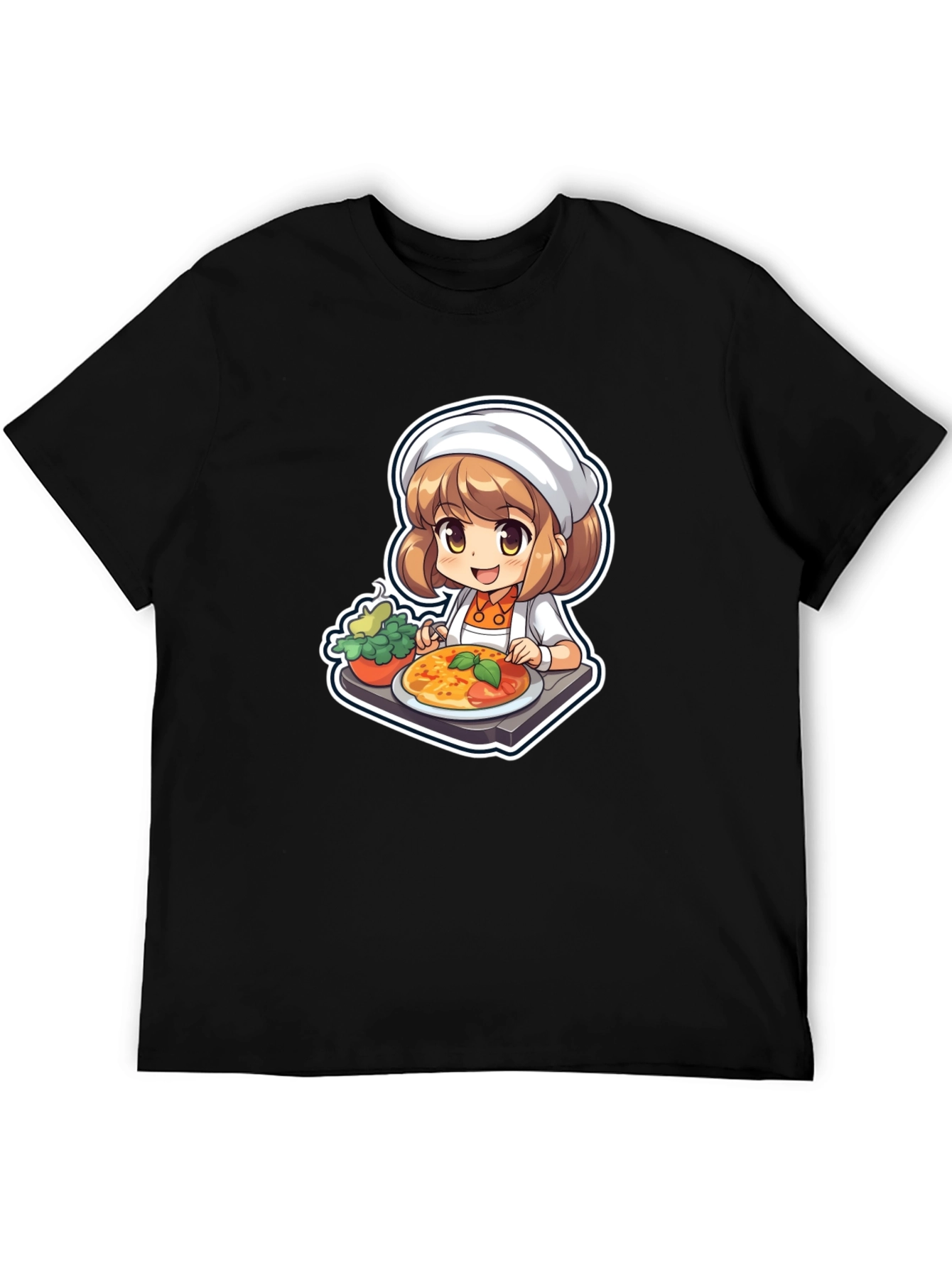 Chef Girl T-Shirt - Cute Anime Cook Design