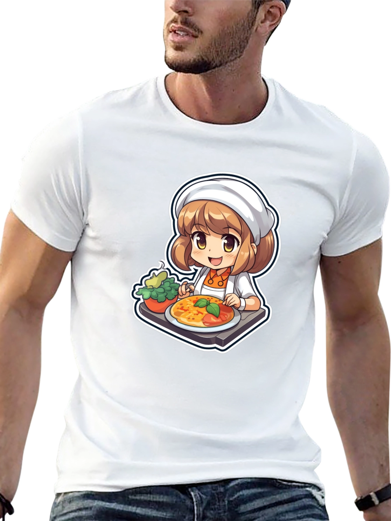 Chef Girl T-Shirt - Cute Anime Cook Design