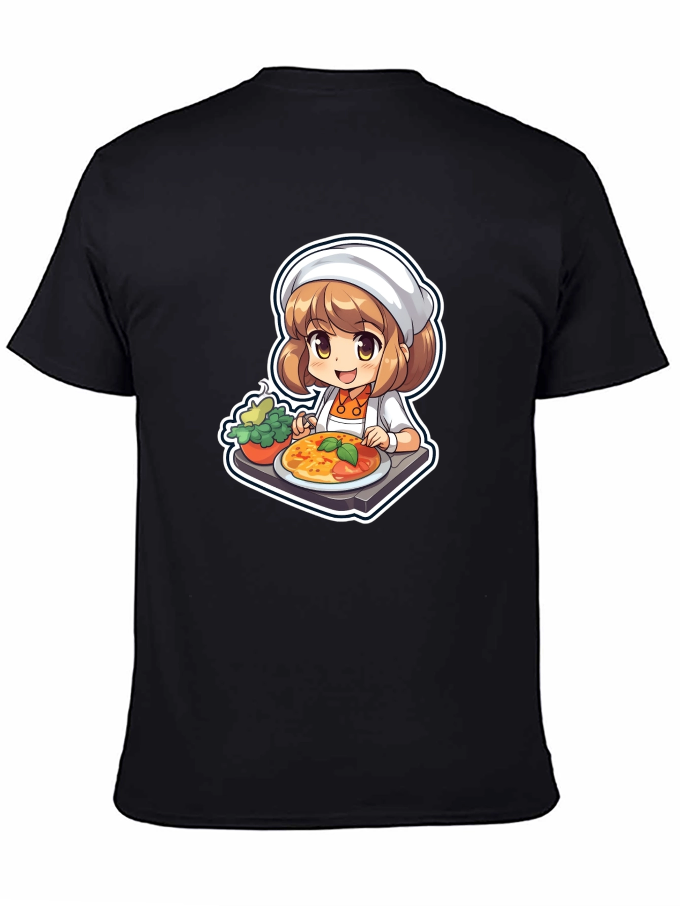 Chef Girl T-Shirt - Cute Anime Cook Design