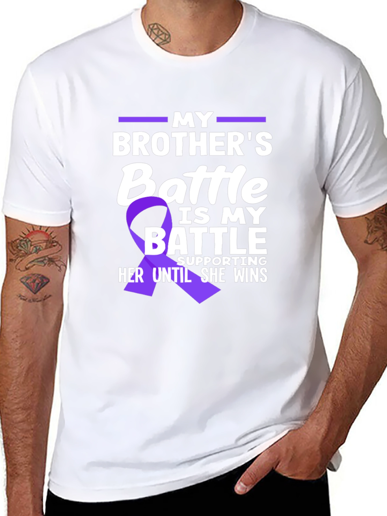 Brothers Battle T-Shirt - Support & Awareness