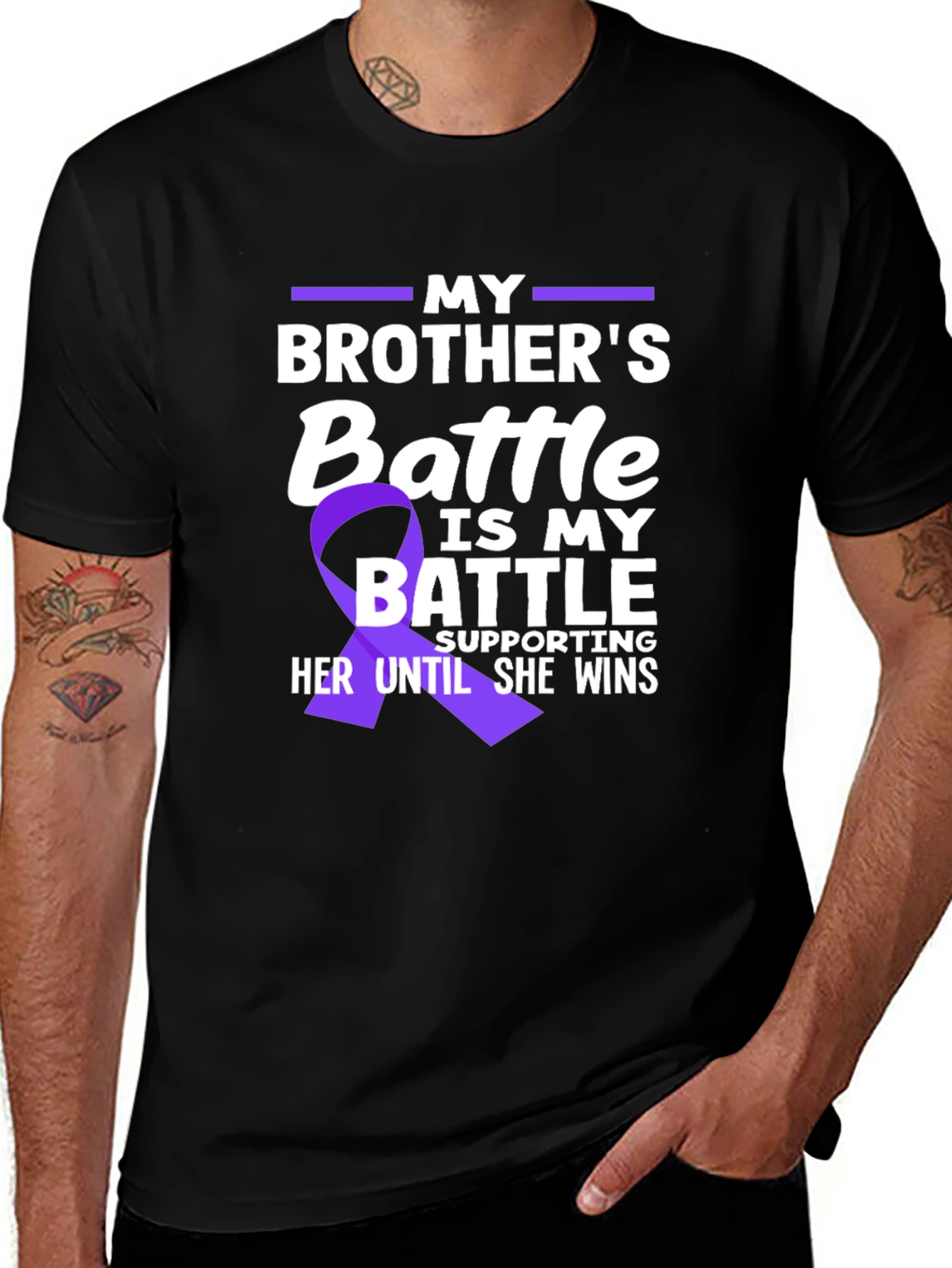 Brothers Battle T-Shirt - Support & Awareness