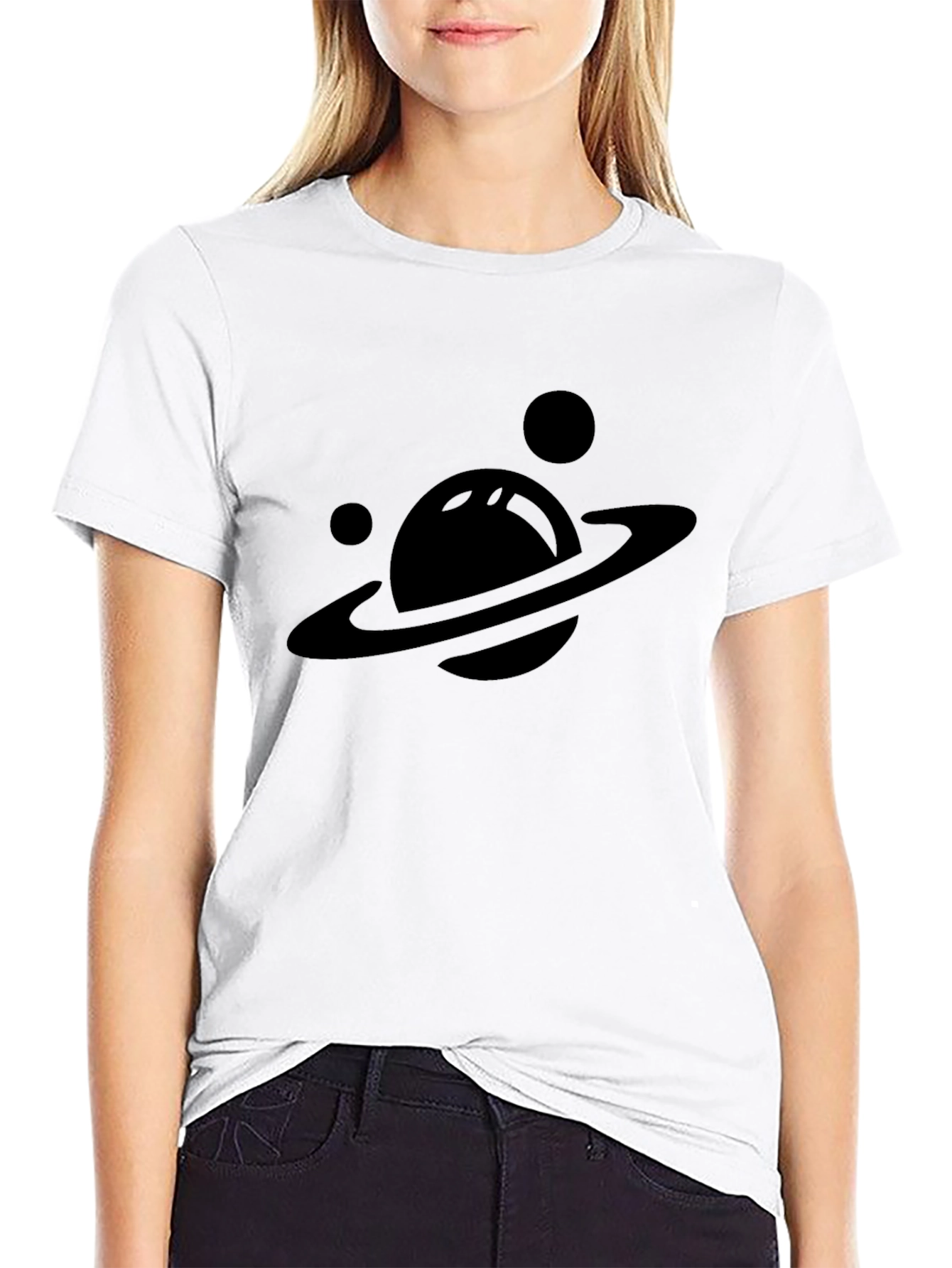 Planet Graphic T-Shirt - Black Cotton Tee
