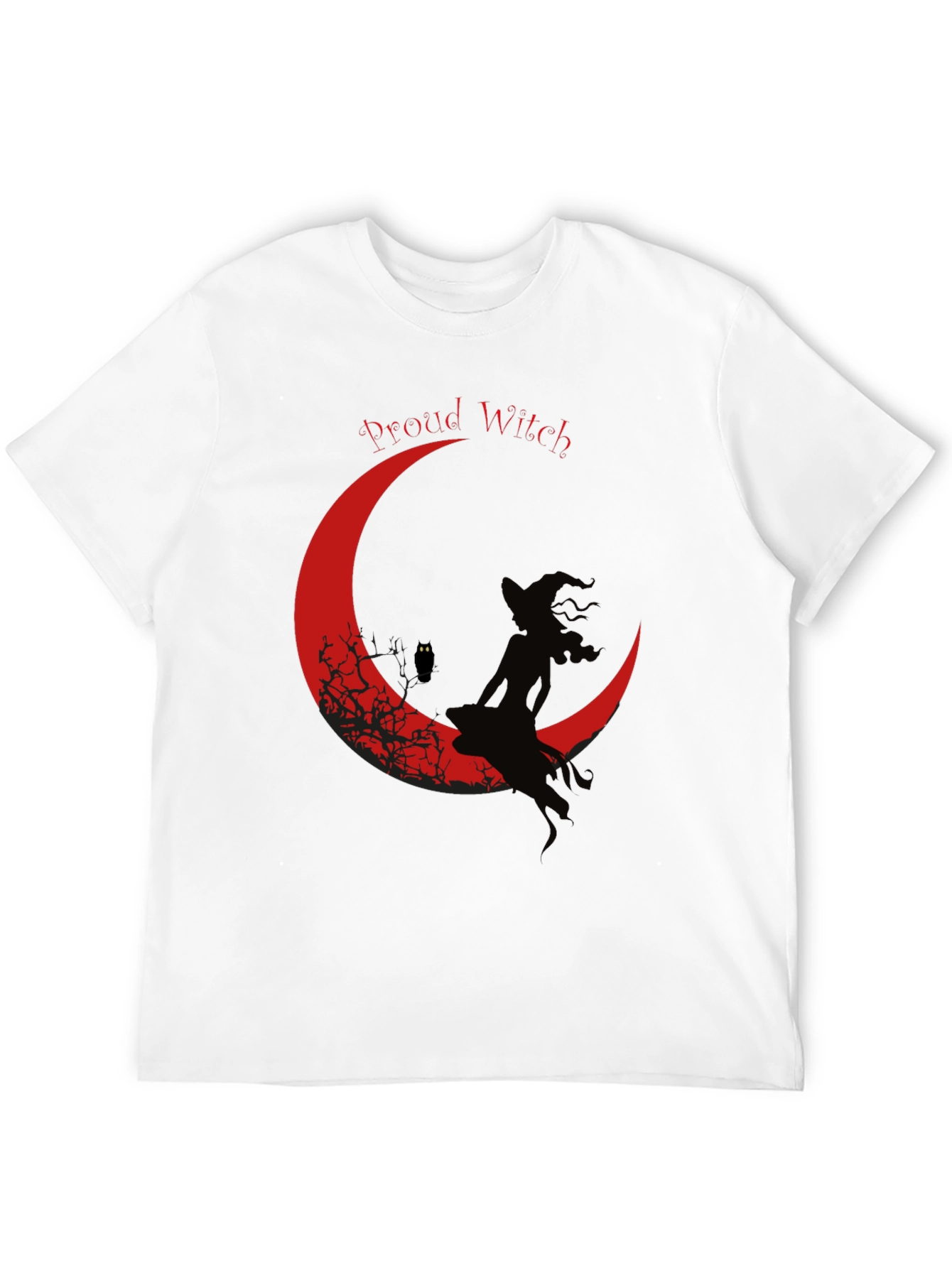 Proud Witch Graphic Tee - Crescent Moon Design