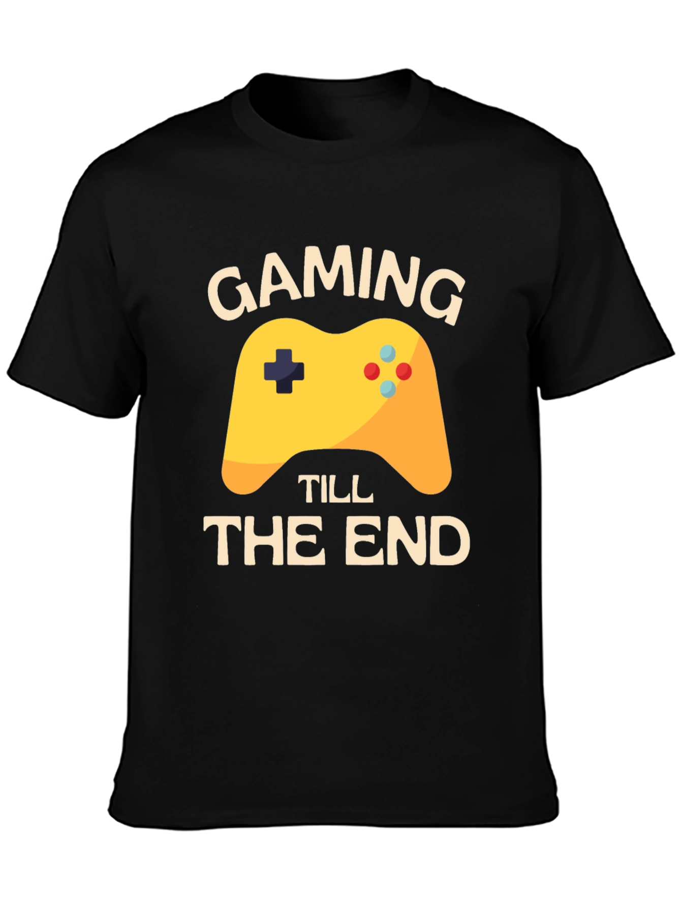 Gaming Till The End Black T-Shirt