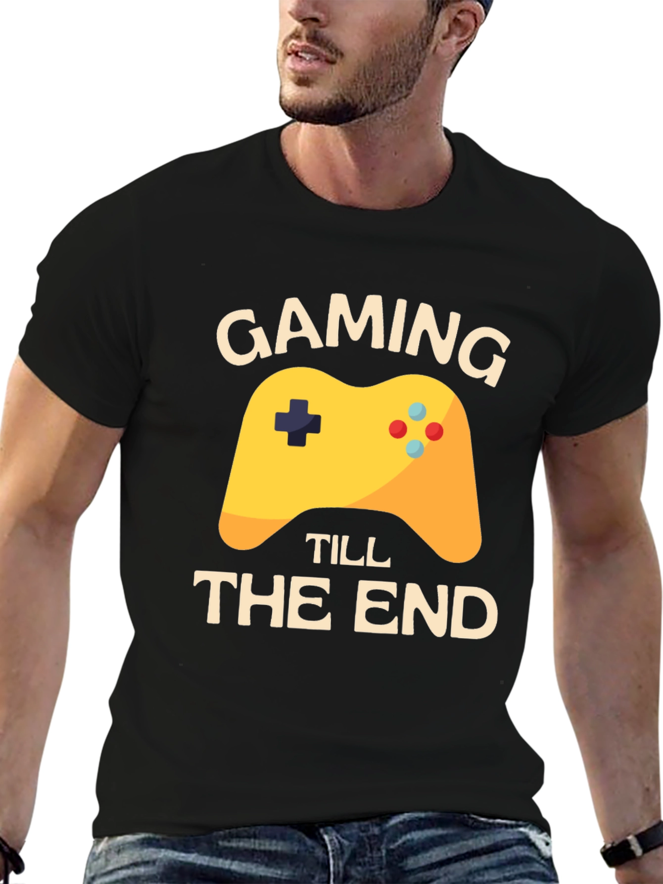 Gaming Till The End Black T-Shirt