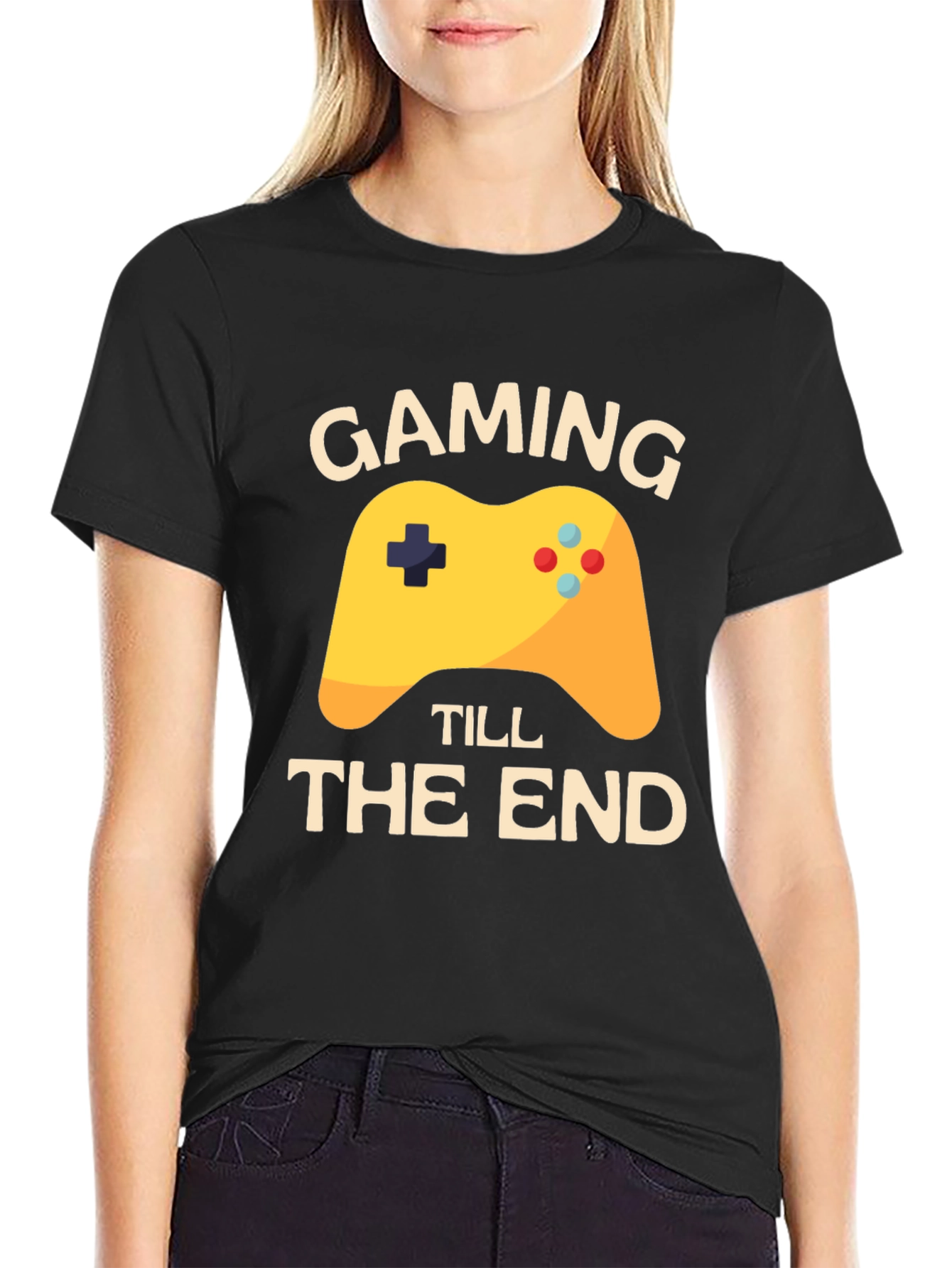 Gaming Till The End Black T-Shirt