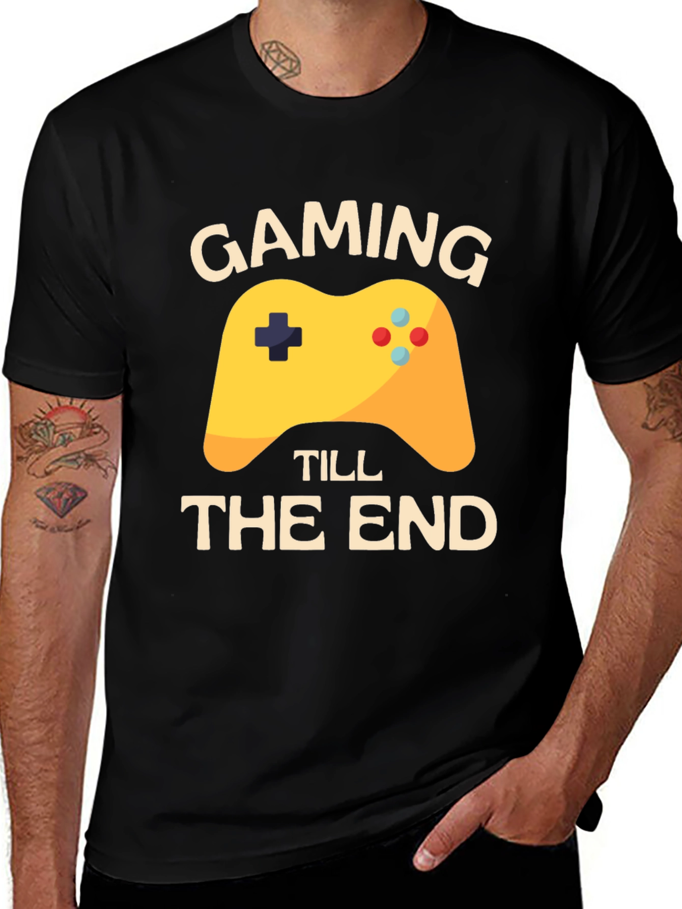 Gaming Till The End Black T-Shirt