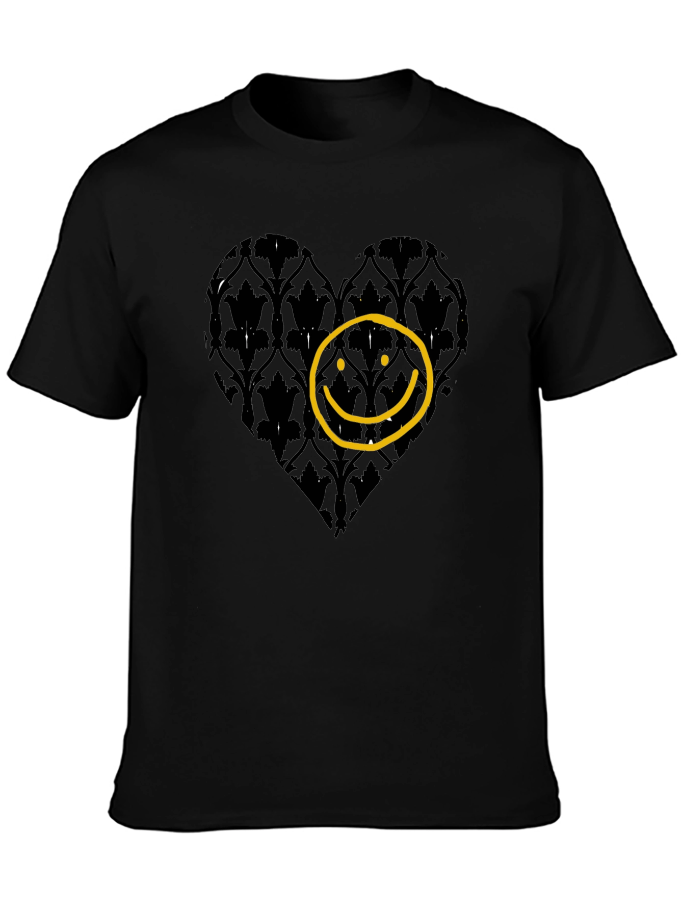 Heart Smiley Face Graphic T-Shirt