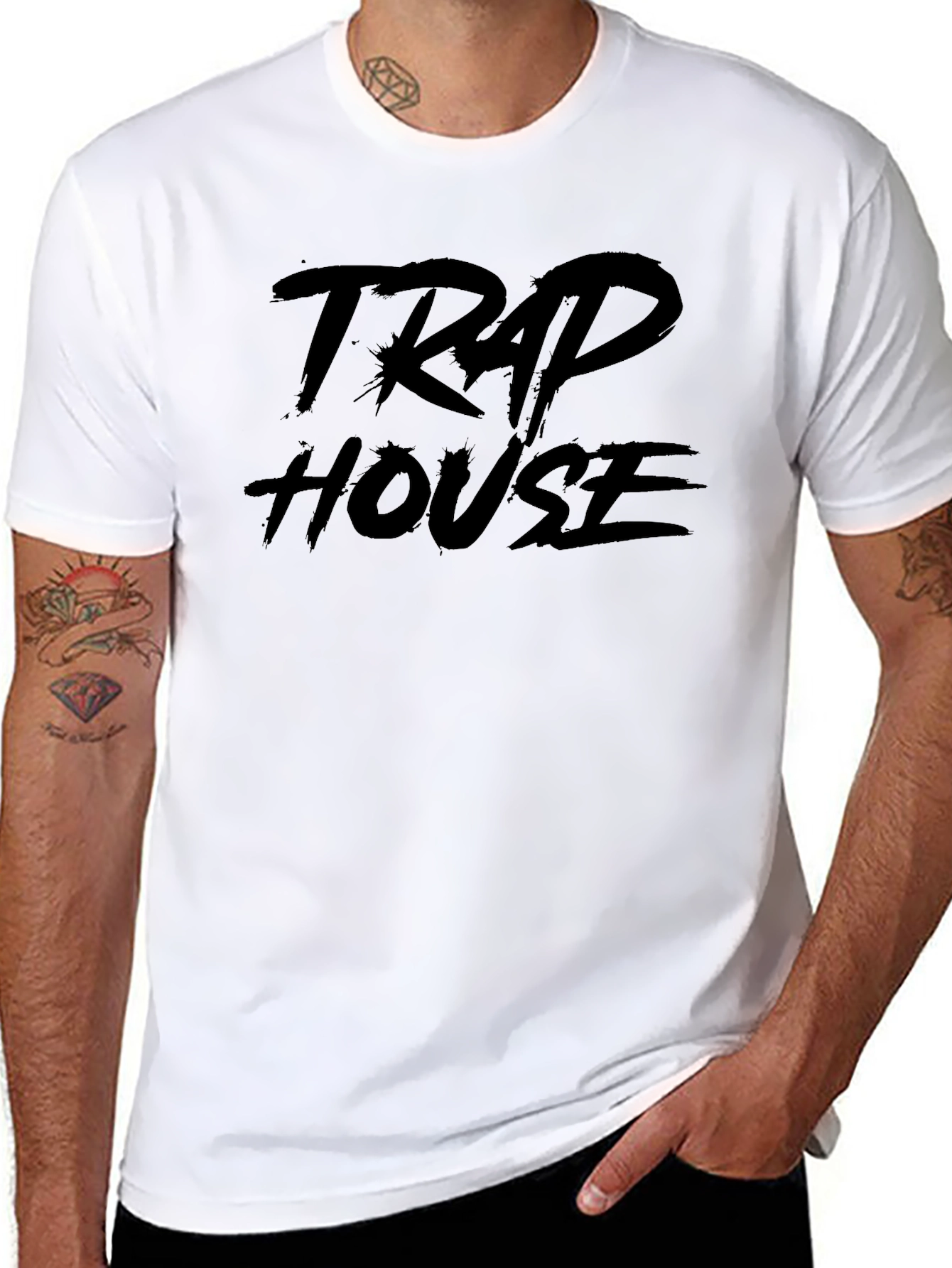 Trap House Graphic Black T-Shirt