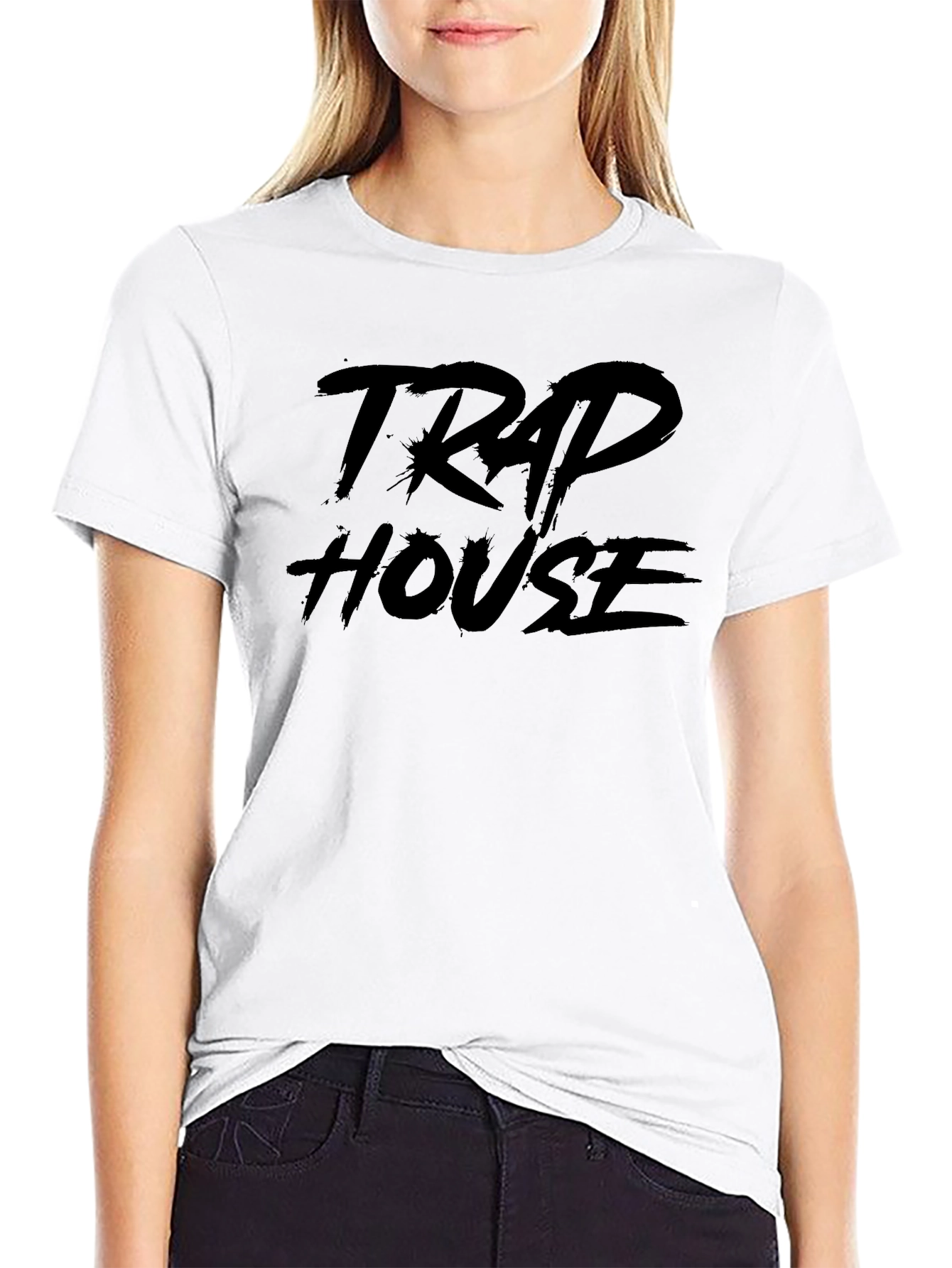 Trap House Graphic Black T-Shirt