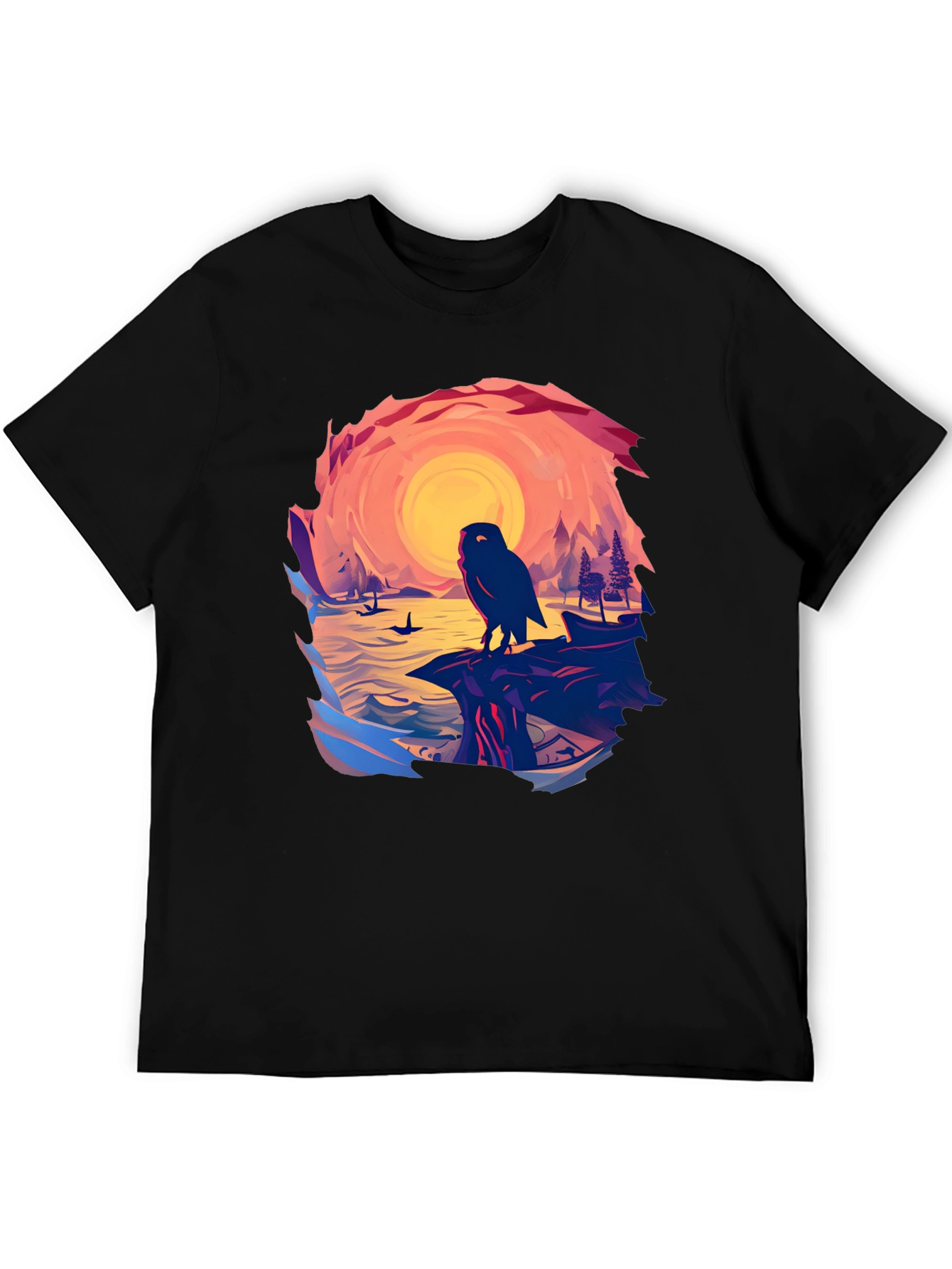 Owl Sunset Graphic Tee