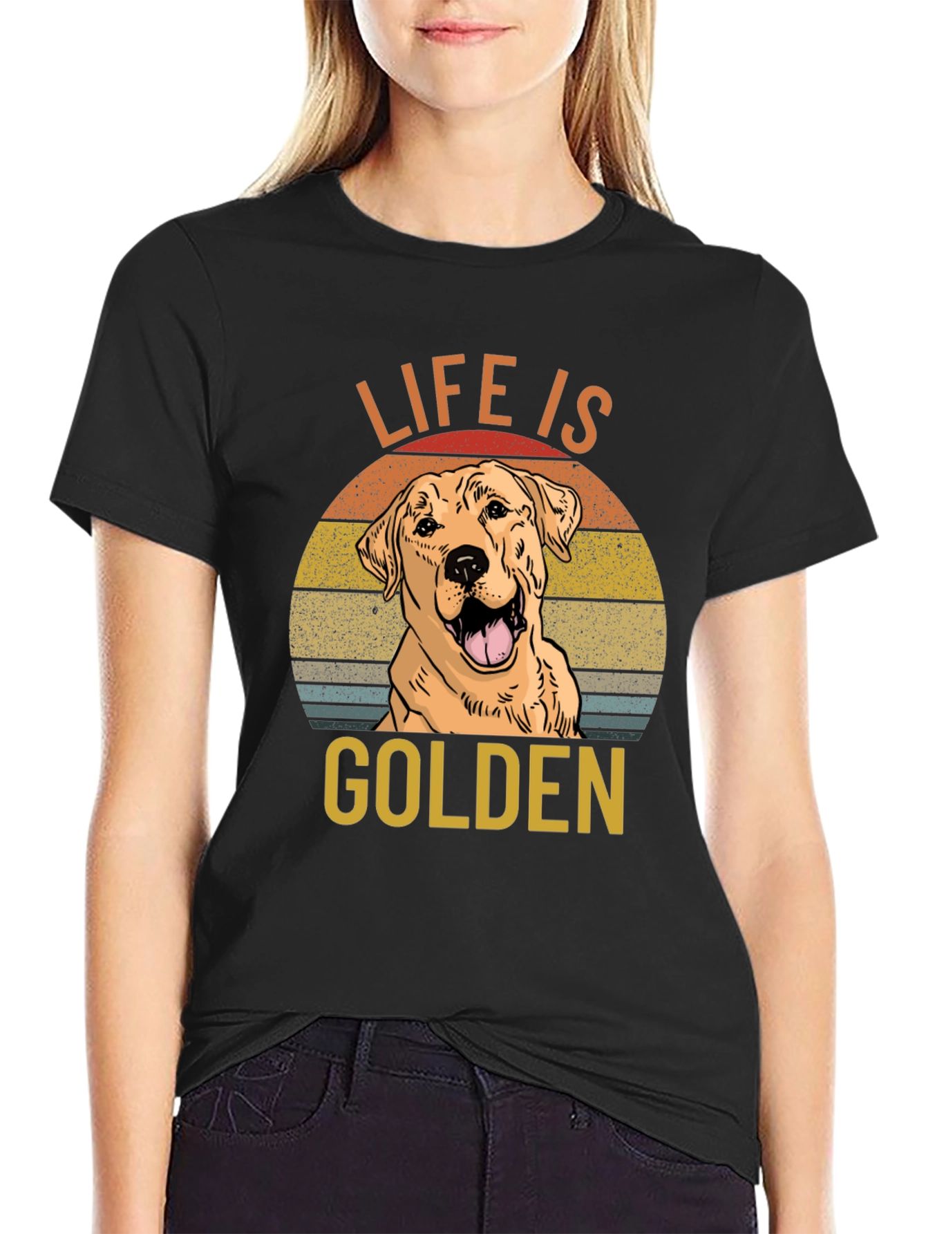 Life is Golden Dog Graphic T-Shirt
