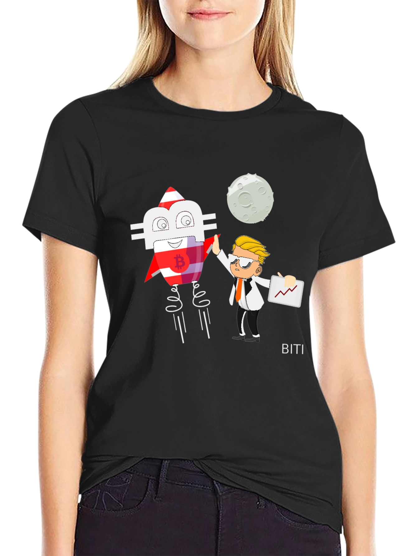 Bitcoin Rocket T-Shirt - Crypto Trading Gift