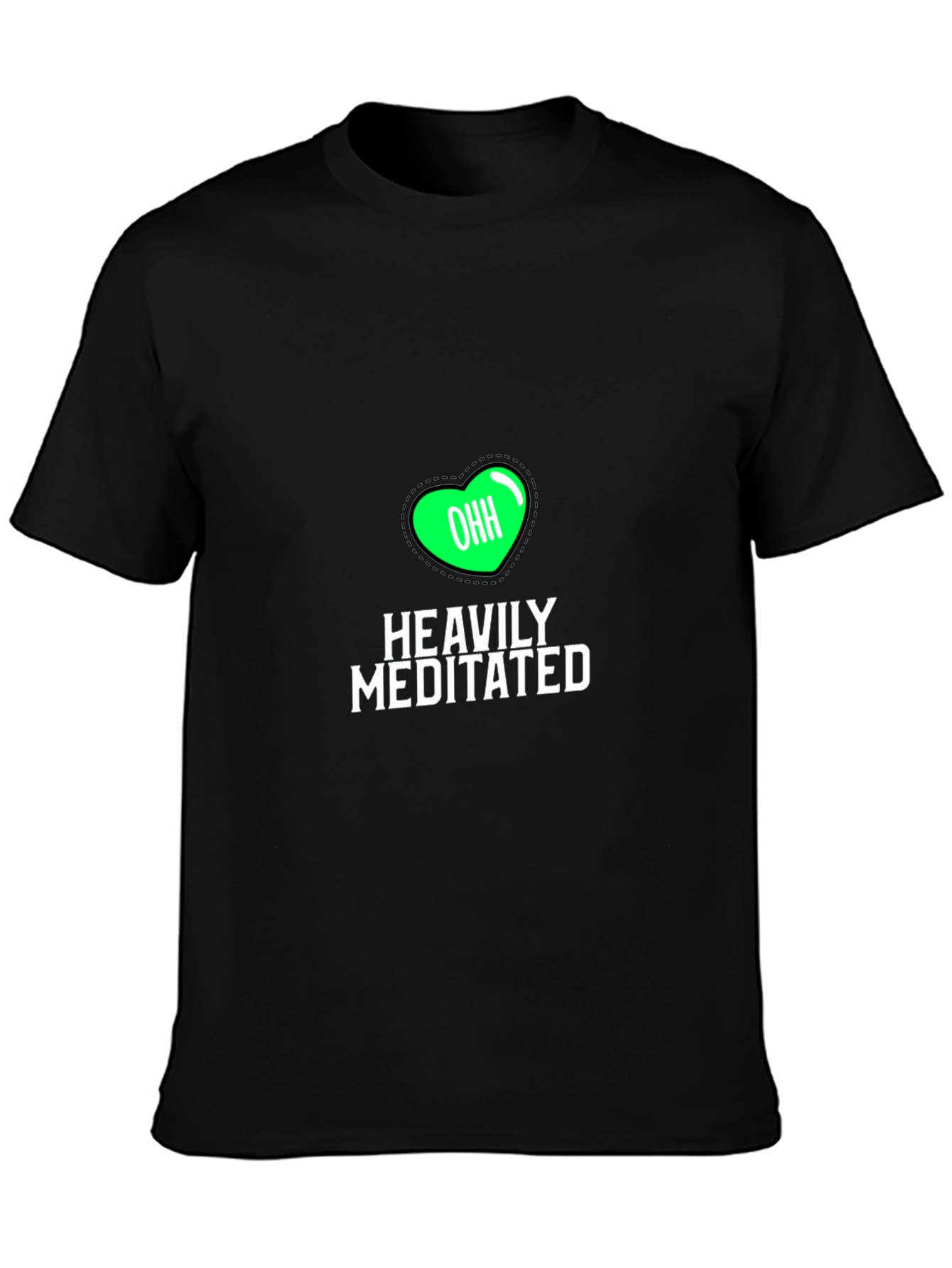 Heavily Meditated Black Graphic Tee