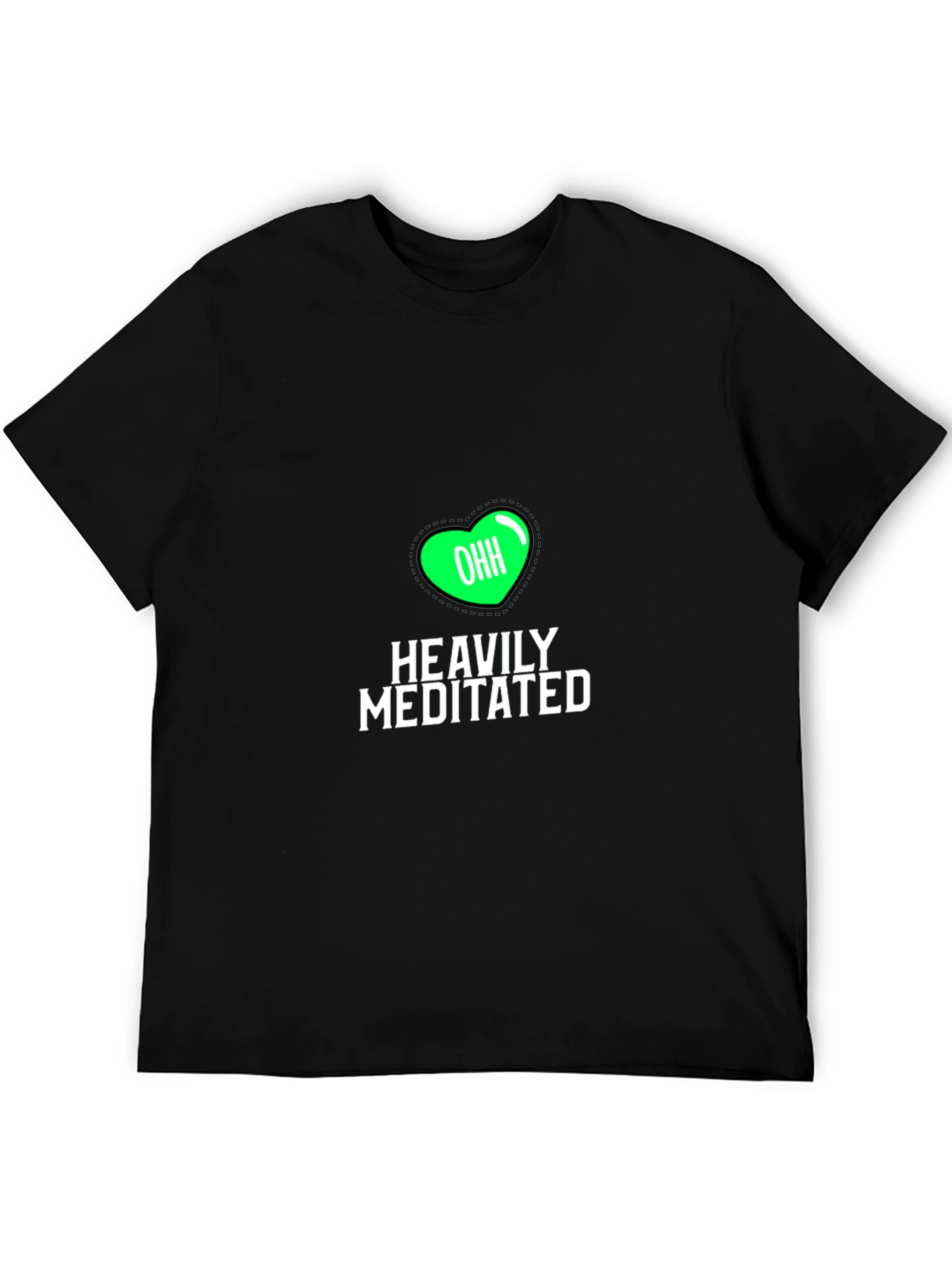 Heavily Meditated Black Graphic Tee