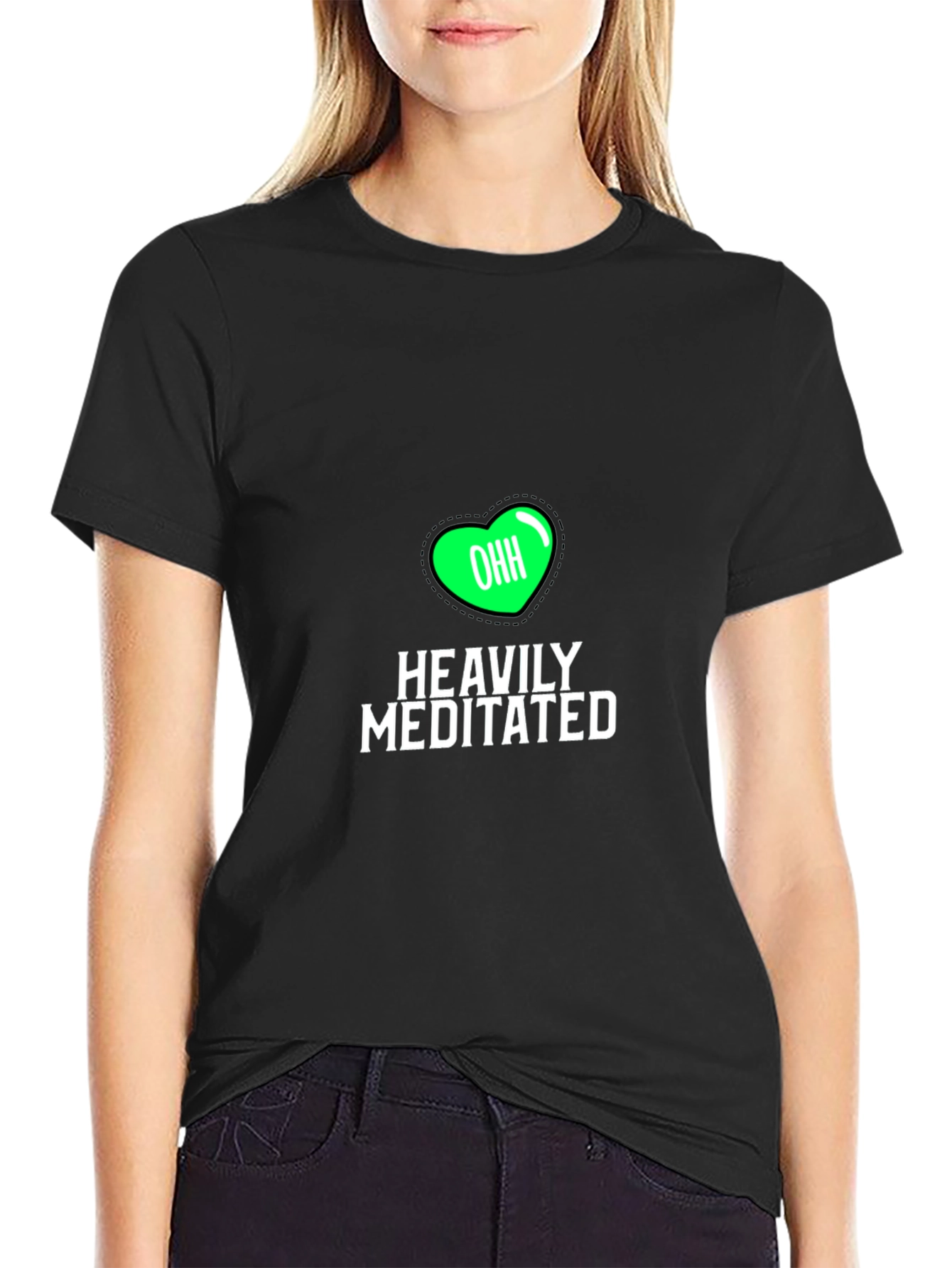 Heavily Meditated Black Graphic Tee