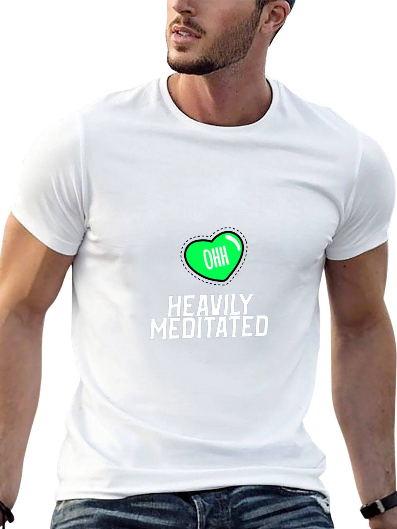 Heavily Meditated Black Graphic Tee