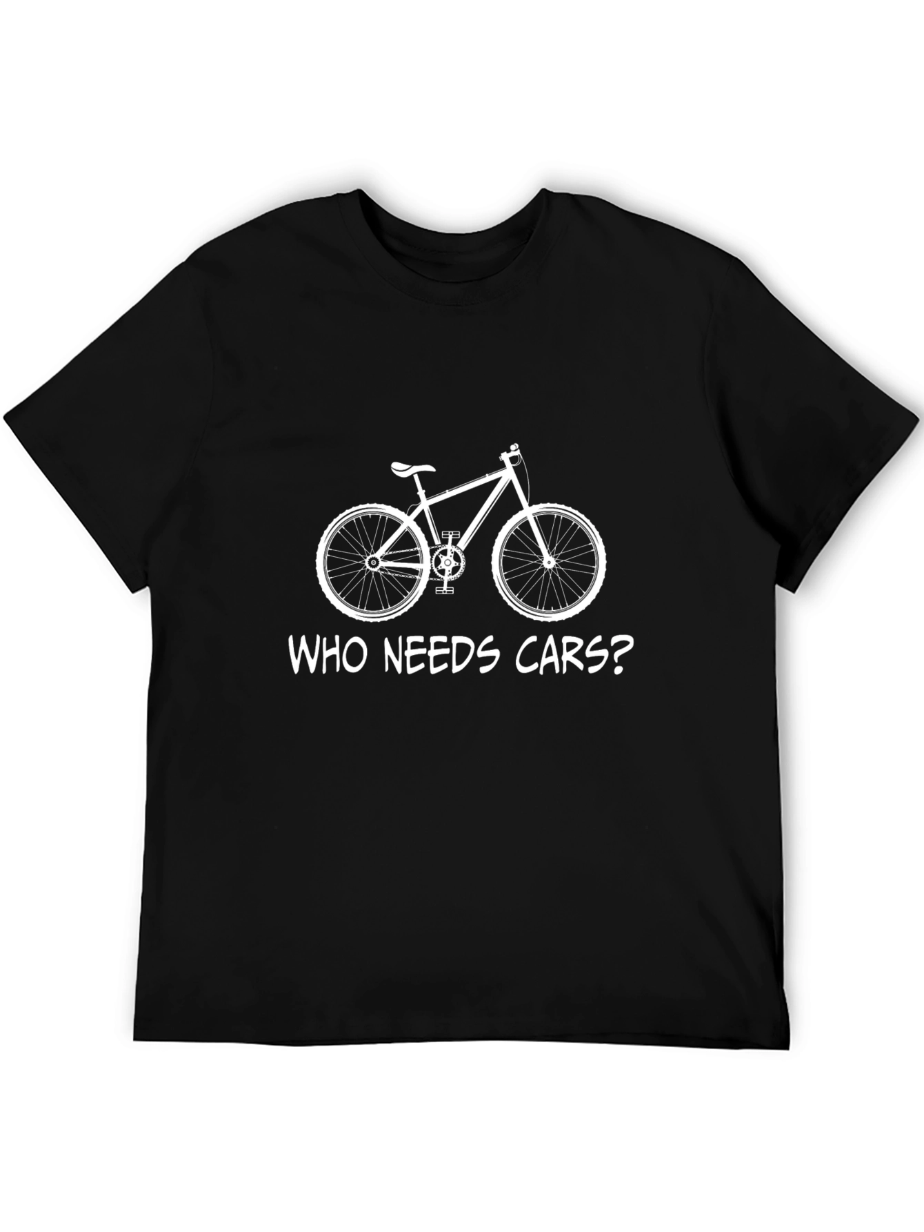 Who Needs Cars? Bicycle Graphic T-Shirt