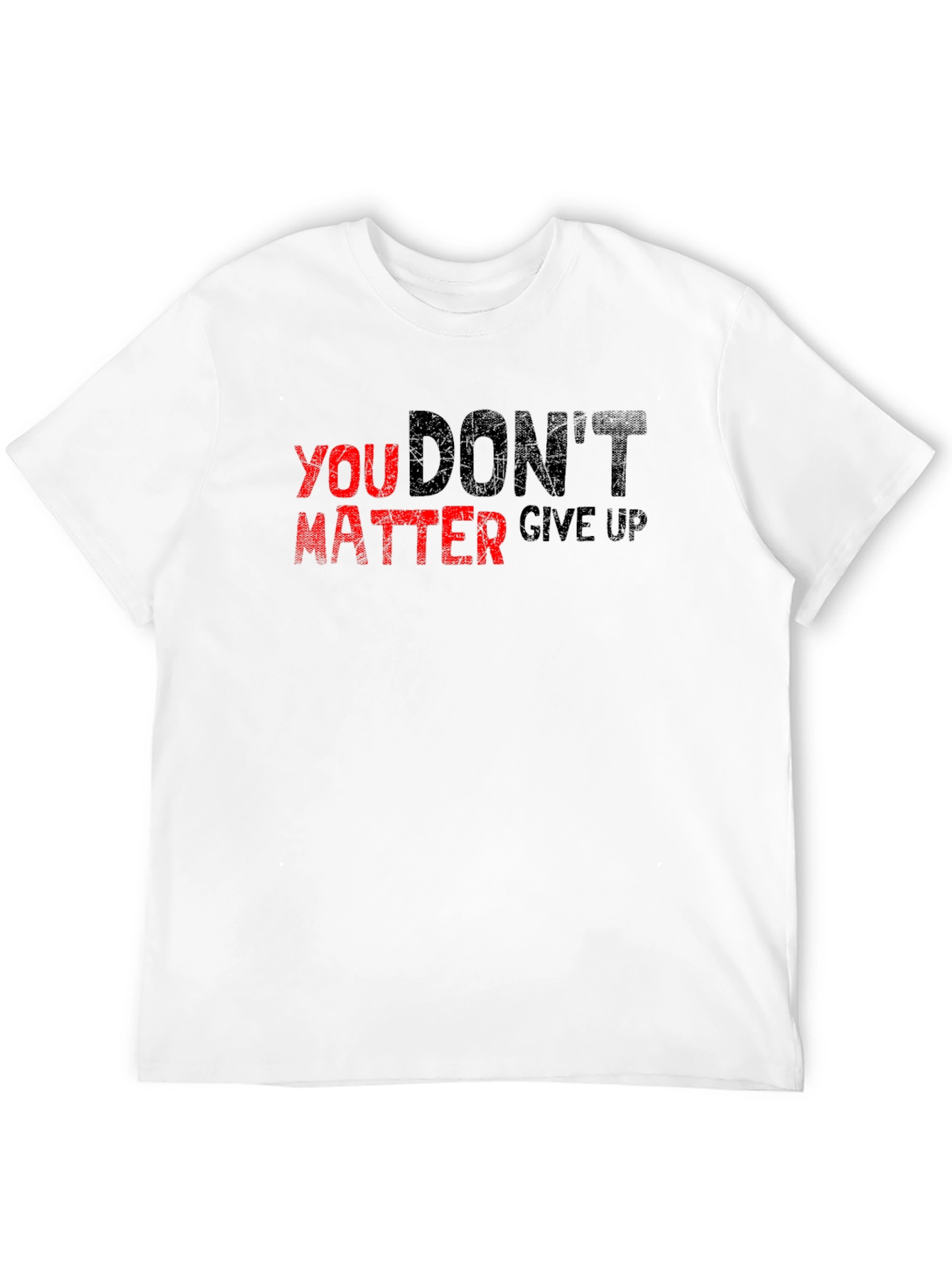 Motivational Slogan Graphic Print Tee - Black
