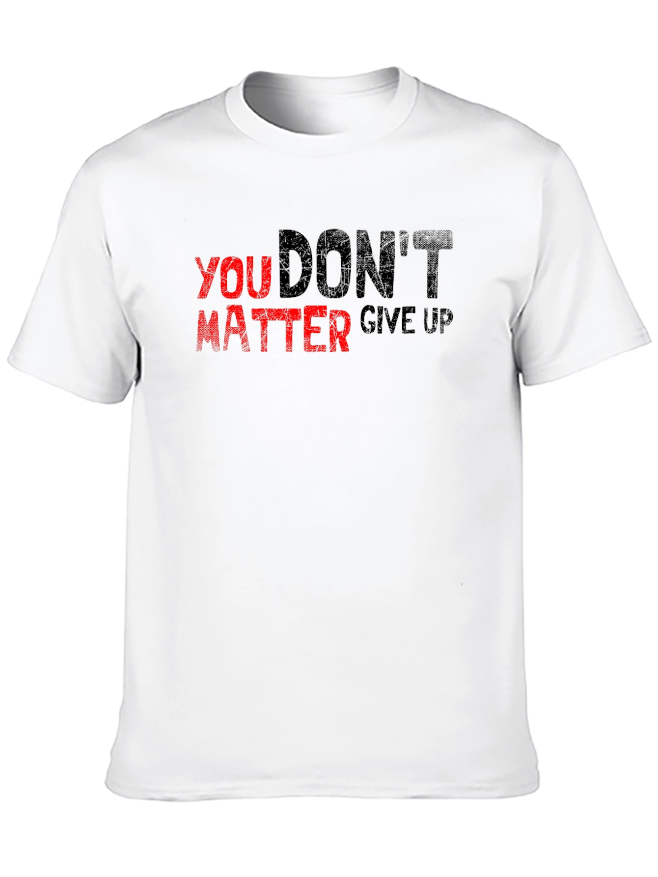 Motivational Slogan Graphic Print Tee - Black