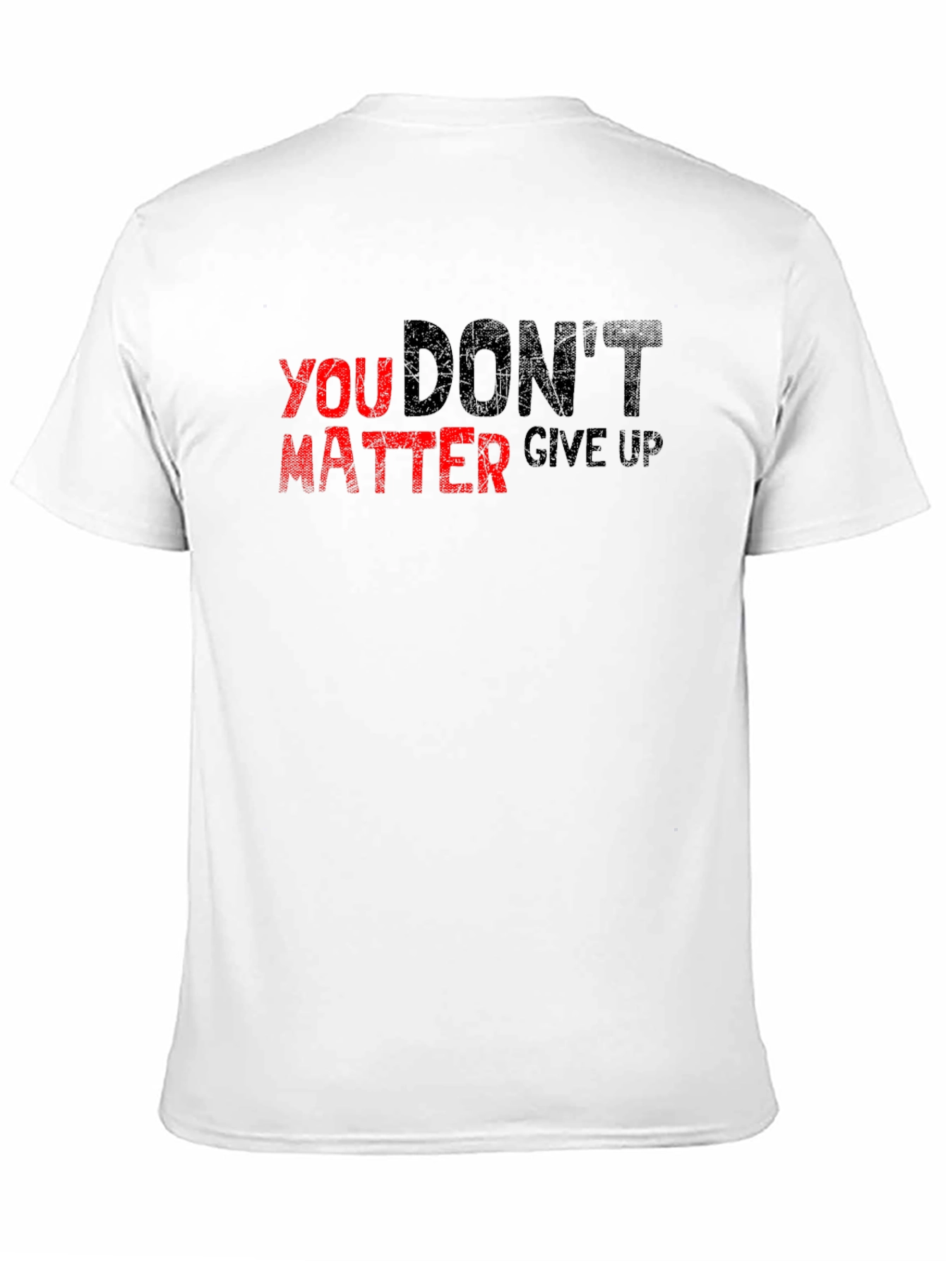 Motivational Slogan Graphic Print Tee - Black