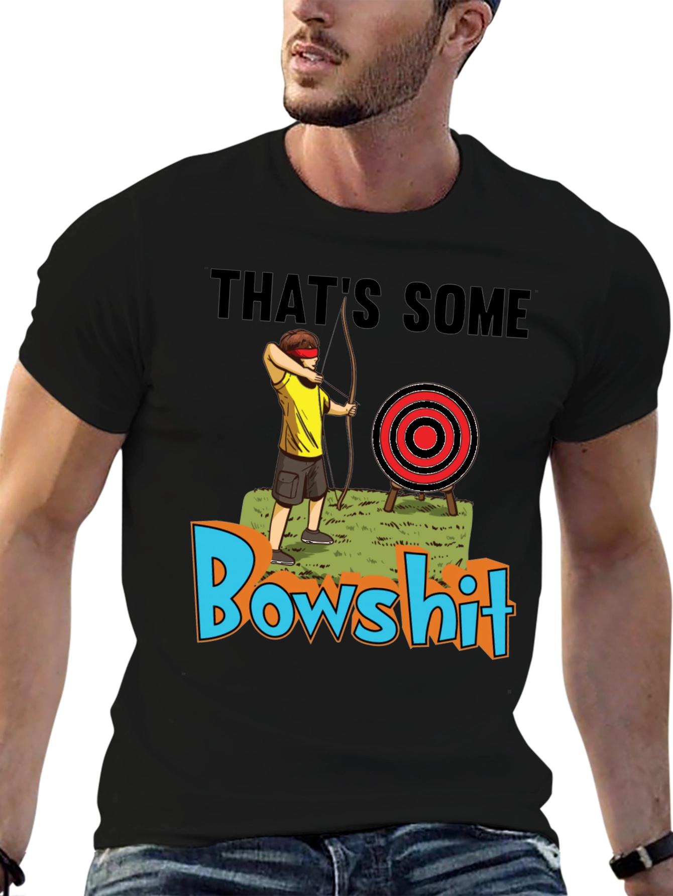 Thats Some Bowshit T-Shirt Funny Archery Humor Tee