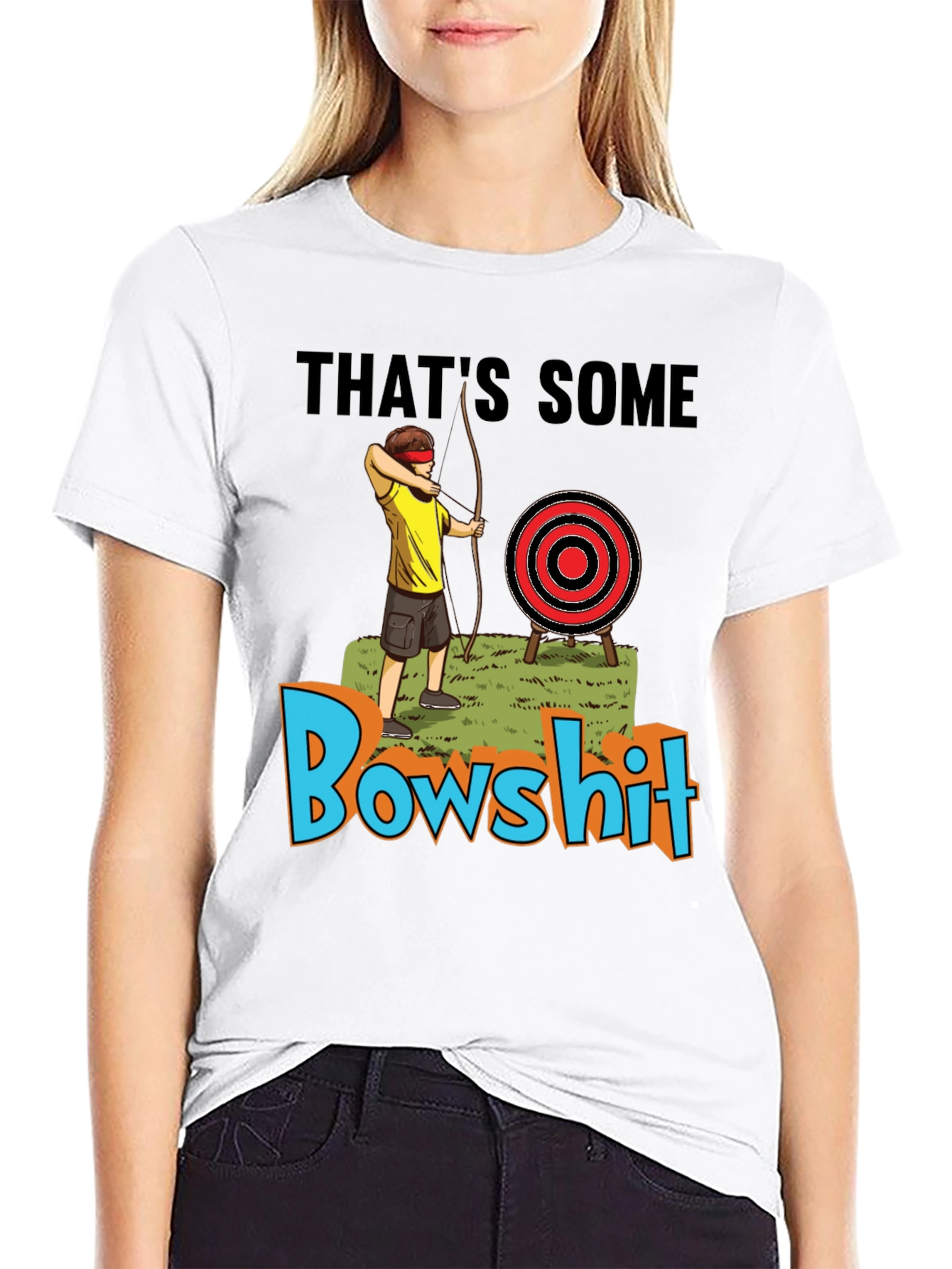 Thats Some Bowshit T-Shirt Funny Archery Humor Tee