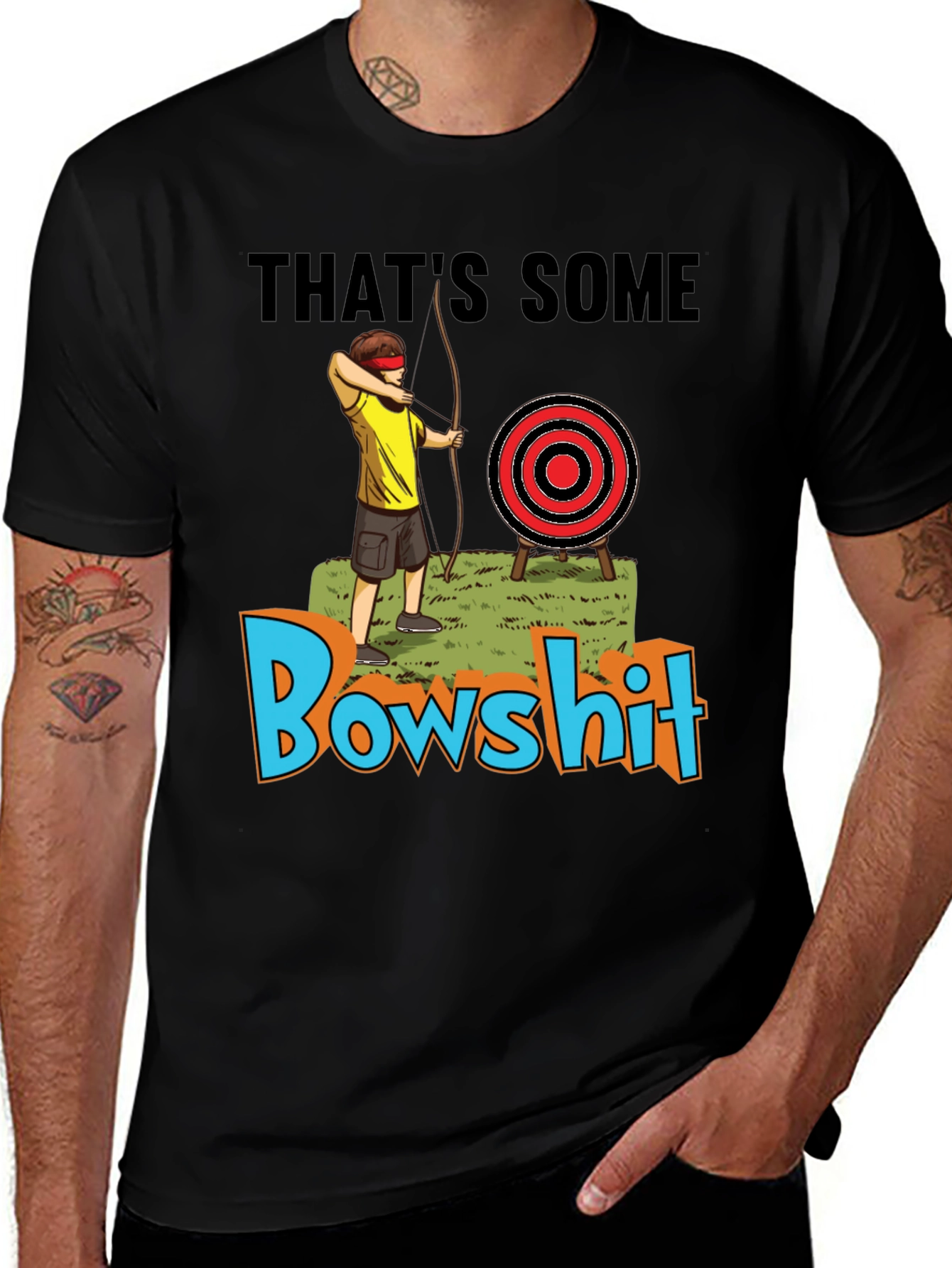 Thats Some Bowshit T-Shirt Funny Archery Humor Tee