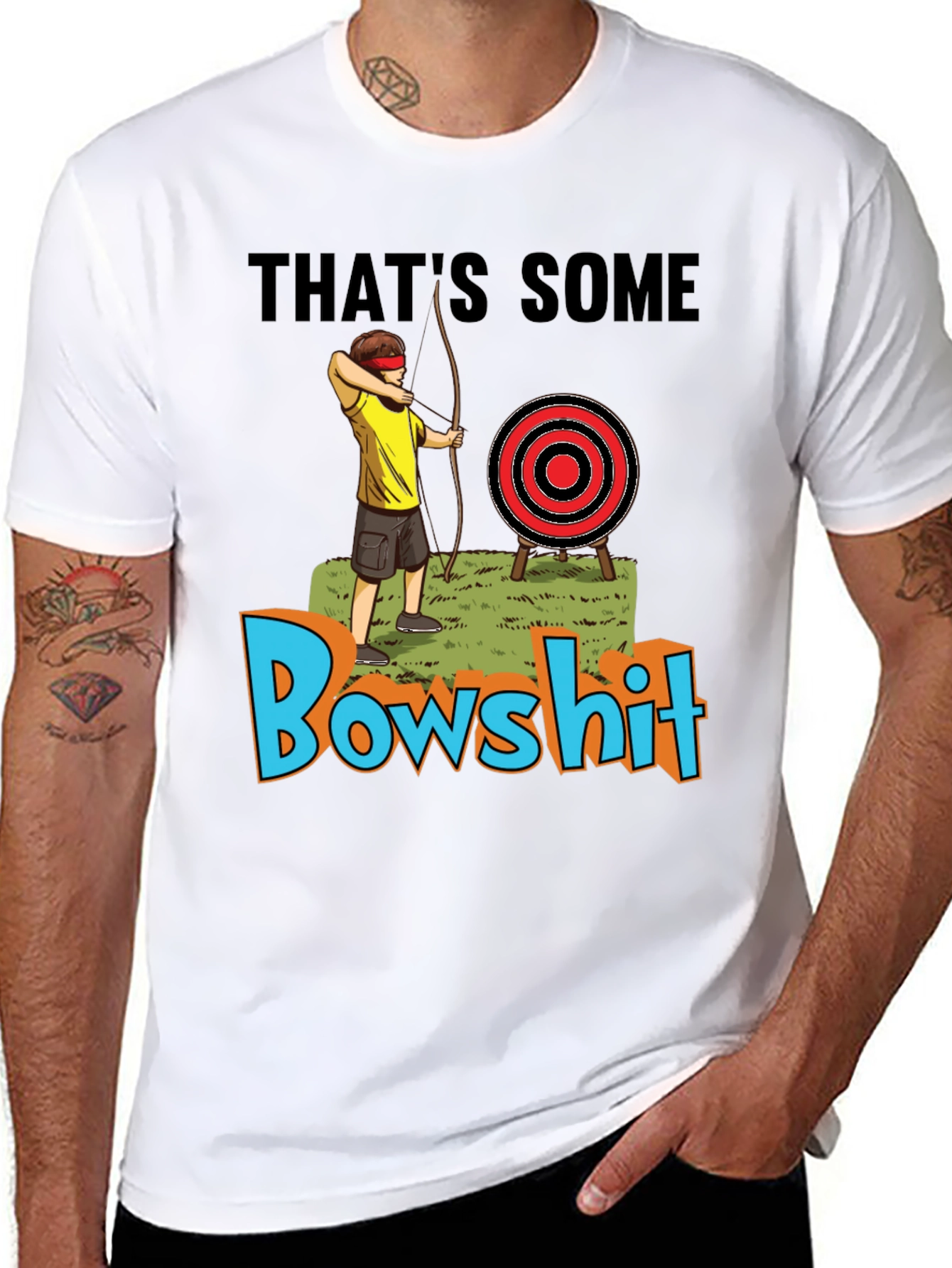 Thats Some Bowshit T-Shirt Funny Archery Humor Tee