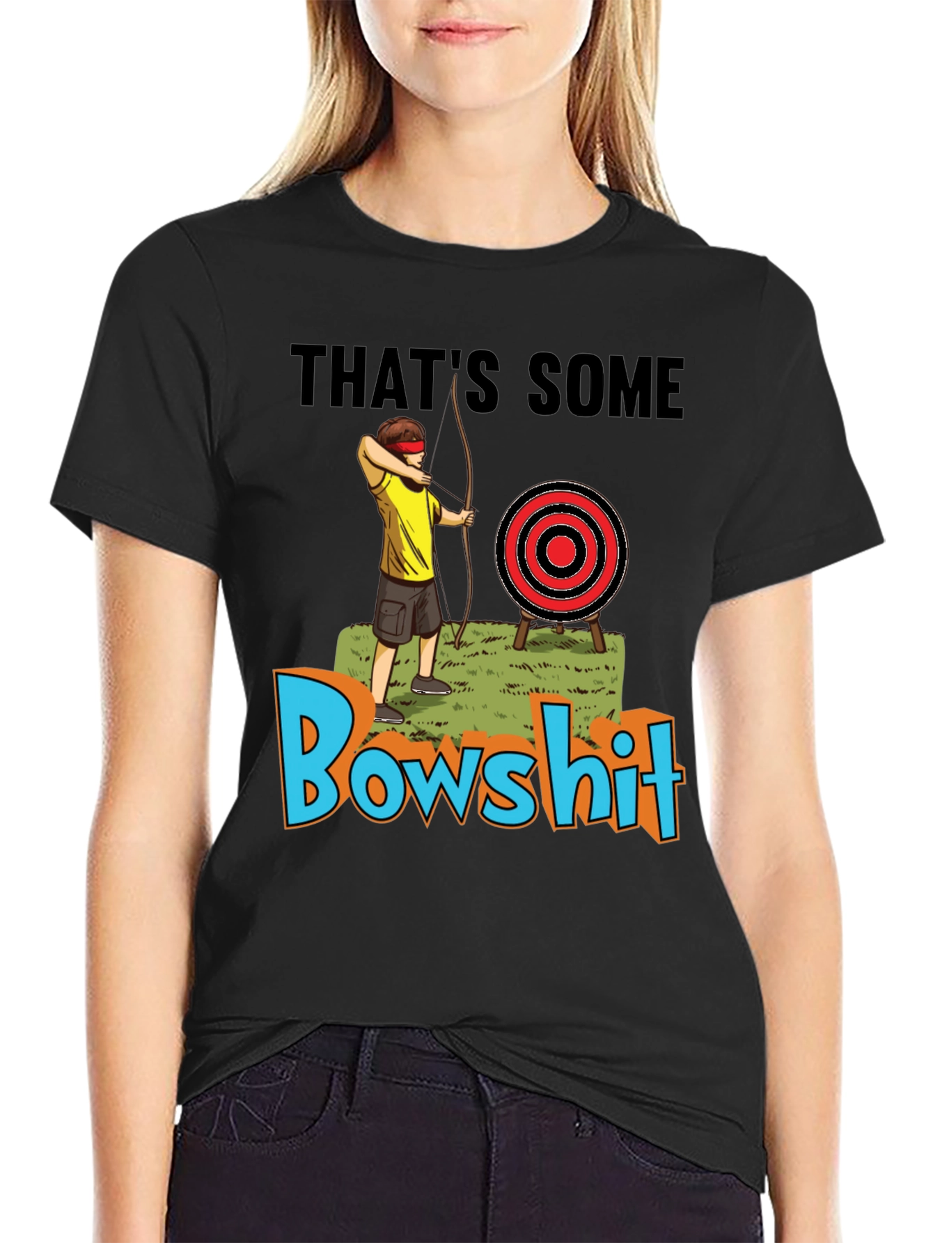 Thats Some Bowshit T-Shirt Funny Archery Humor Tee