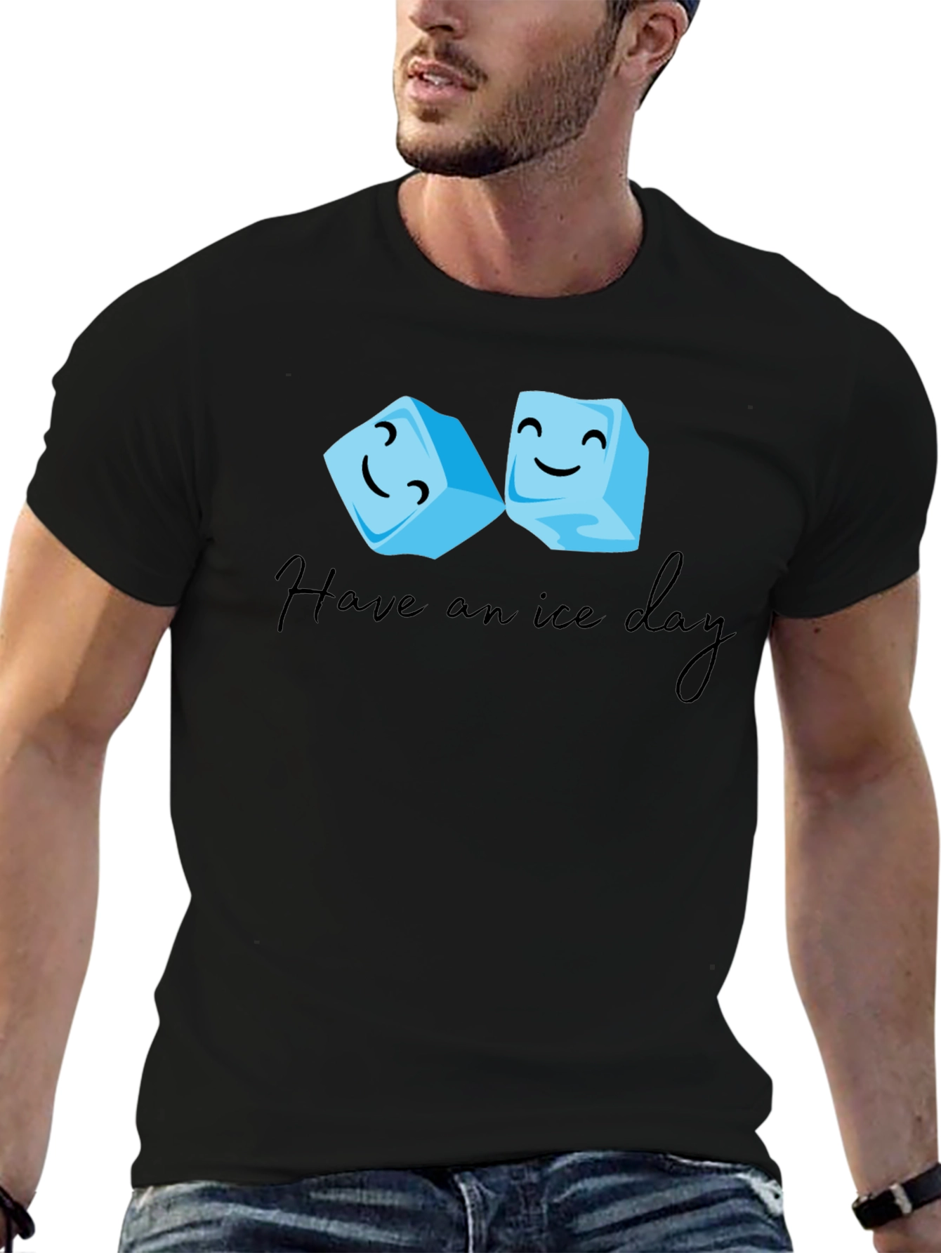 Have an Ice Day Black T-Shirt