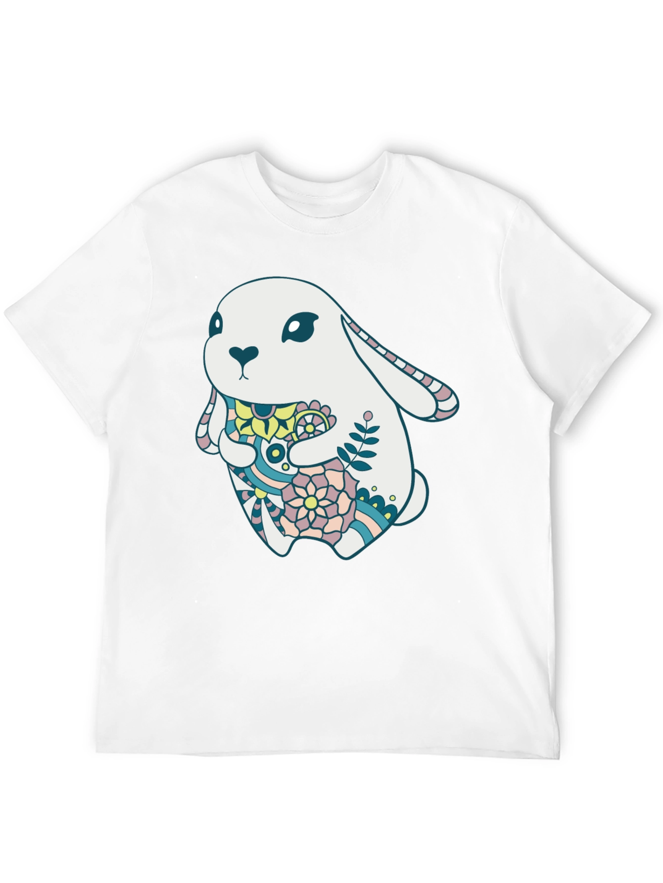Bunny Graphic Tee - Black Cotton Blend