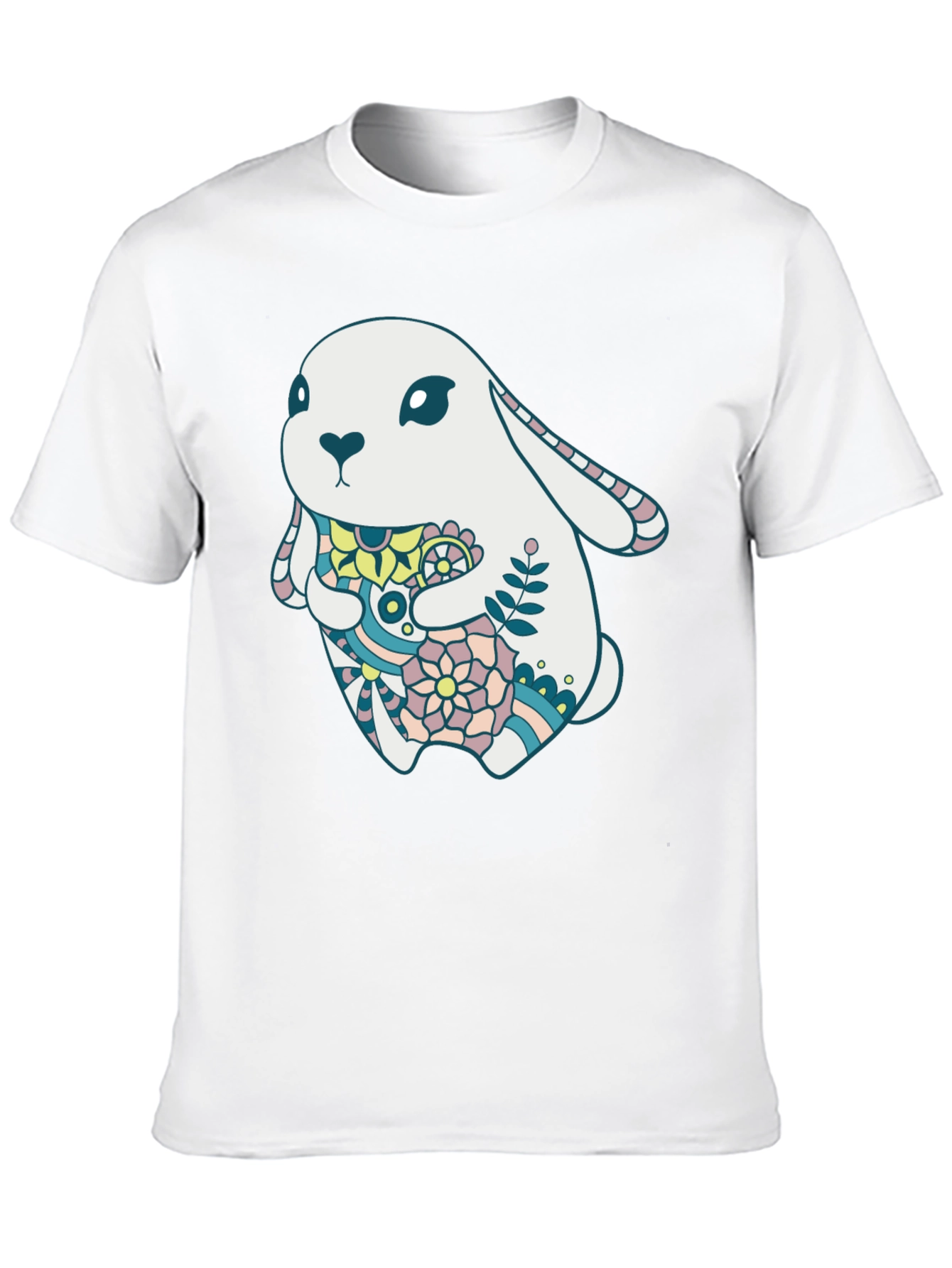 Bunny Graphic Tee - Black Cotton Blend