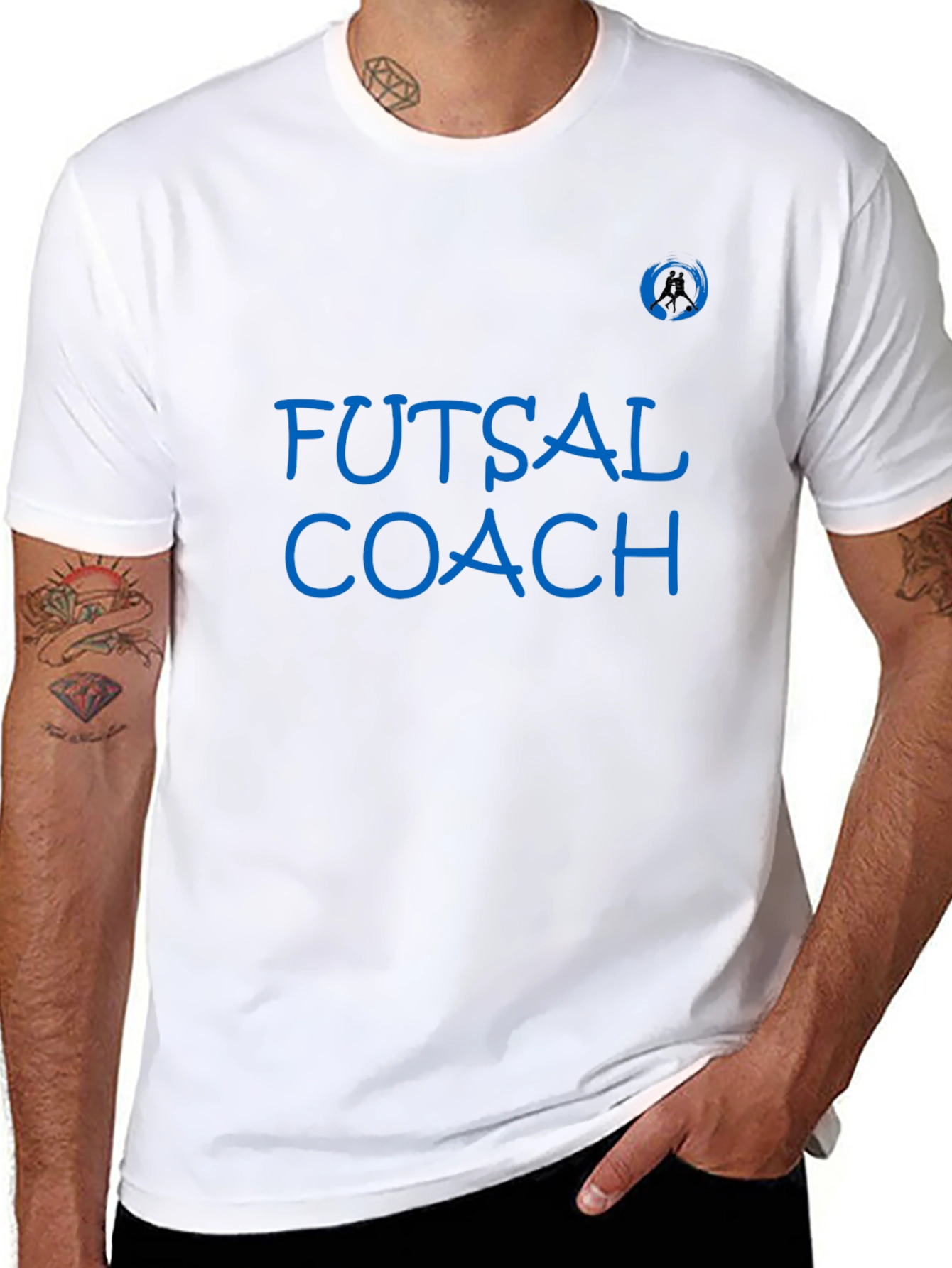 Futsal Coach Graphic T-Shirt - Black