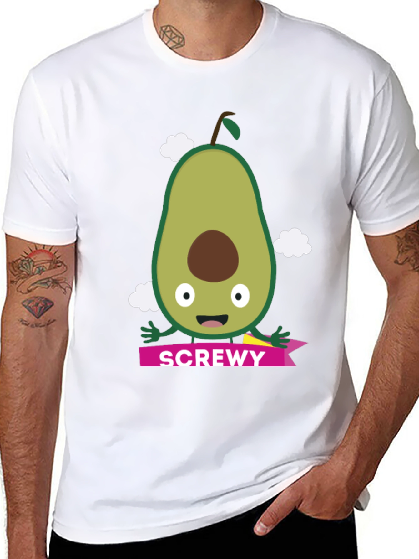 Screw-y Avocado Graphic Tee - Funny Pun T-Shirt