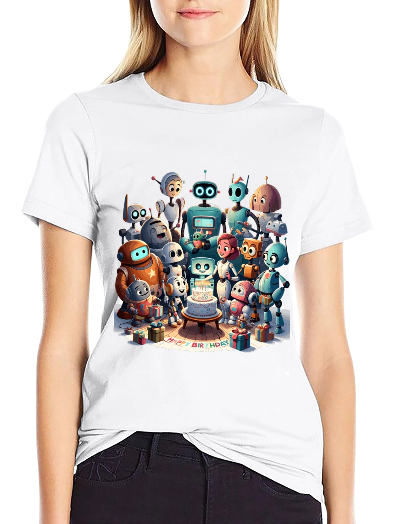 Robot Birthday Party T-Shirt